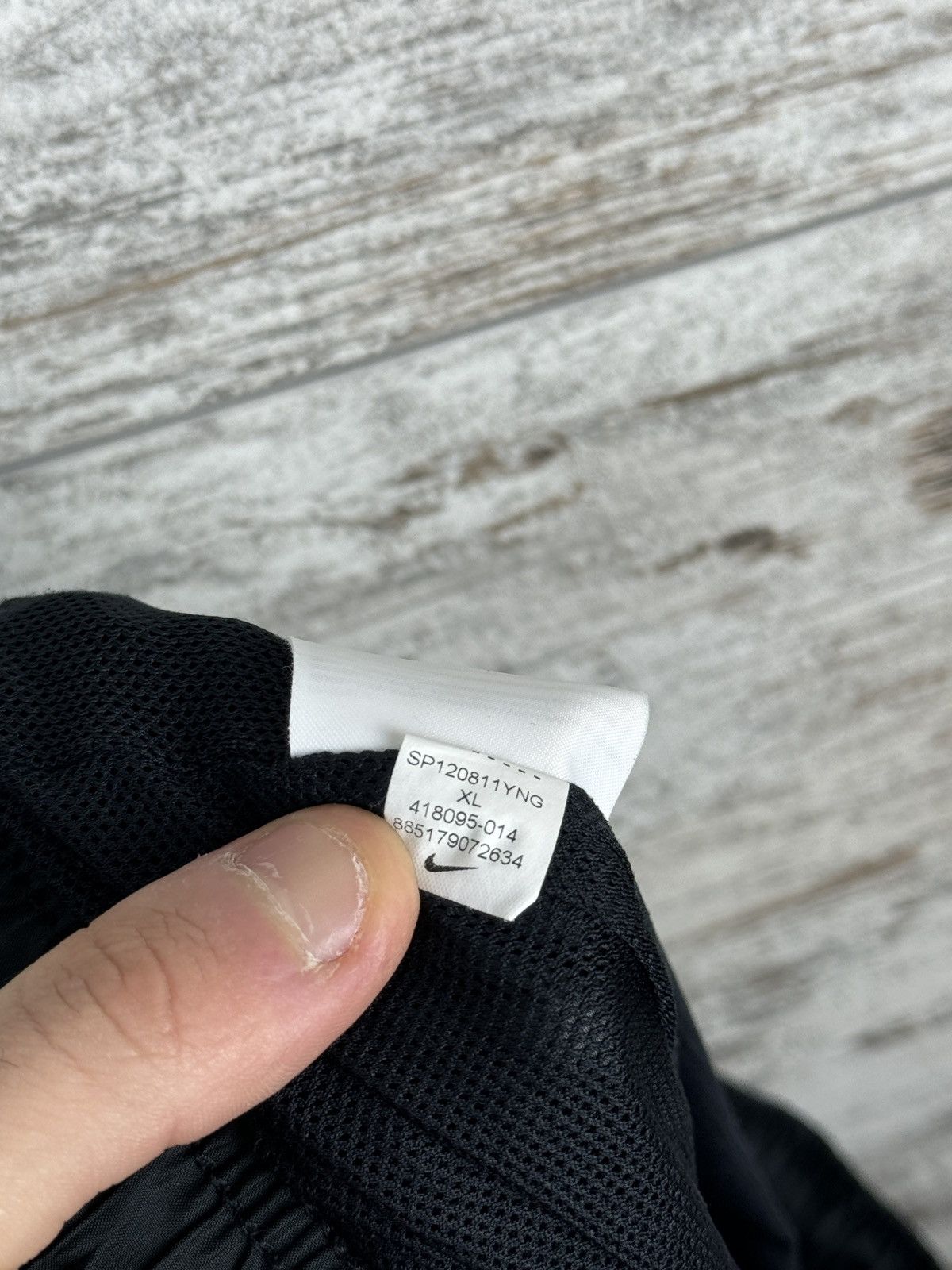 Nike × Vintage Mens Vintage Nike black drill pants sweatpants swoosh y2k Size US 36 / EU 52 - 13 Thumbnail