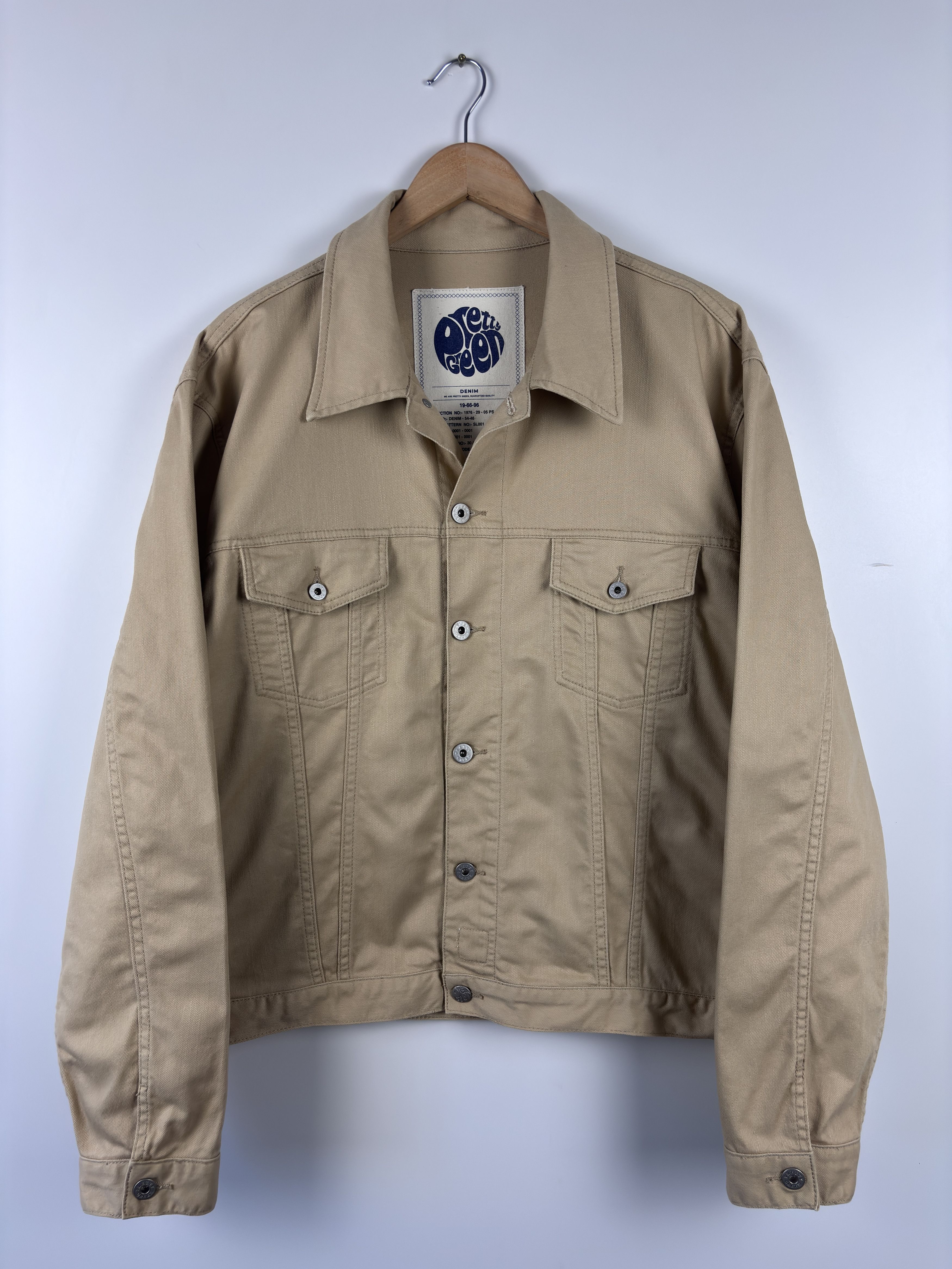 Pretty Green Mens Pretty Green Denim Trucker Jacket Beige Size XXL Size US XXL / EU 58 / 5 - 1 Thumbnail