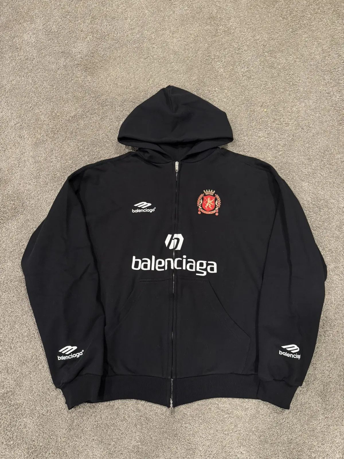 トップス BALENCIAGA 24SS Soccer Paris Zip-Hoodie BALENCIAGA Paris Soccer zip-up hoodie | REVERSIBLE