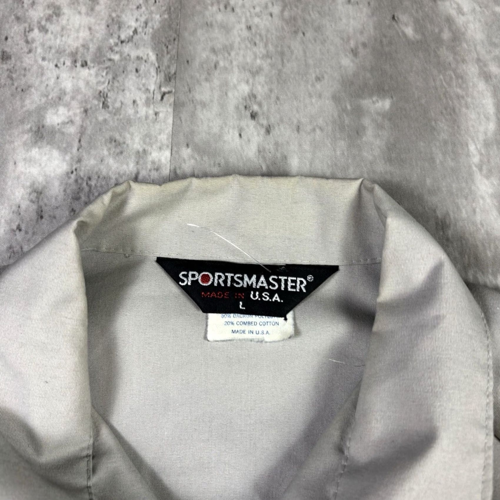 Vintage VINTAGE Flight Windbreaker Collared Bomber Jacket Full Zip West Point Adult Large 90s Mens Gray Polyester Knit 90s Pattern Solid Logo Front Zip Jacket Size US L / EU 52-54 / 3 - 3 Thumbnail