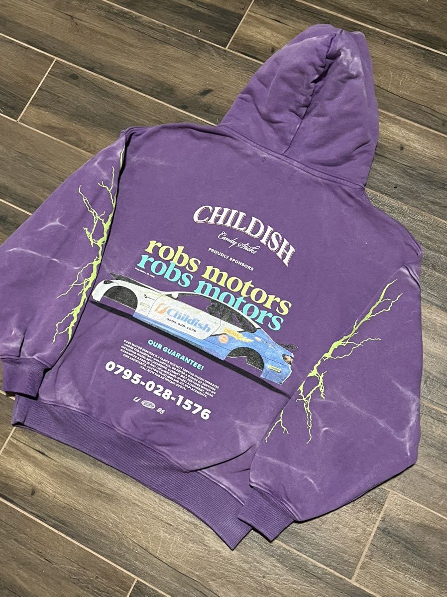 Designer × Vintage Childish Robs Motors Racing Hoodie Big Logo 90s M Size US S / EU 44-46 / 1 - 1 Thumbnail