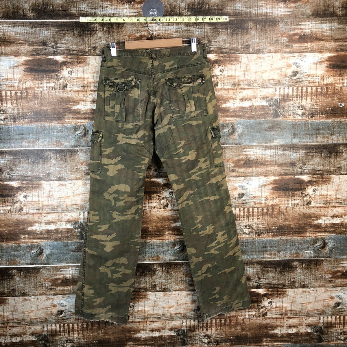 Japanese Brand DLL Ships Green Camo Cargo Multipocket Pants #C760 Size US 28 / EU 44 - 13 Thumbnail