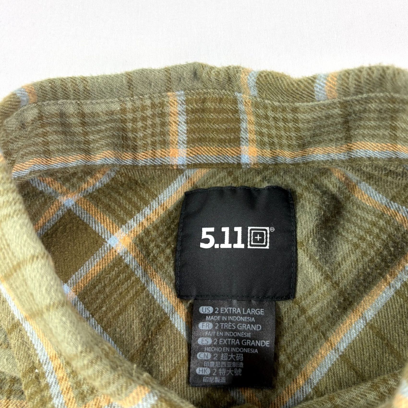 Vintage 5.11 Tactical Shirt Mens 2XL Green Plaid Flannel Button Up Workwear Casual Size US XXL / EU 58 / 5 - 3 Thumbnail