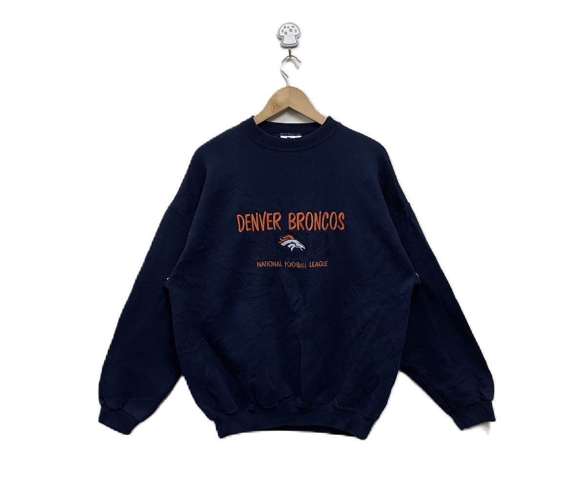 NFL Vintage 90s Denver Broncos NFL Sweatshirt Pullover Size US XL / EU 56 / 4 - 1 Thumbnail