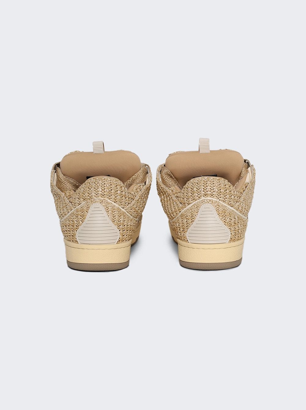 Lanvin o1mle0426 Curb Raffia Sneakers in Neutrals Size US 14 / EU 47 - 4 Thumbnail