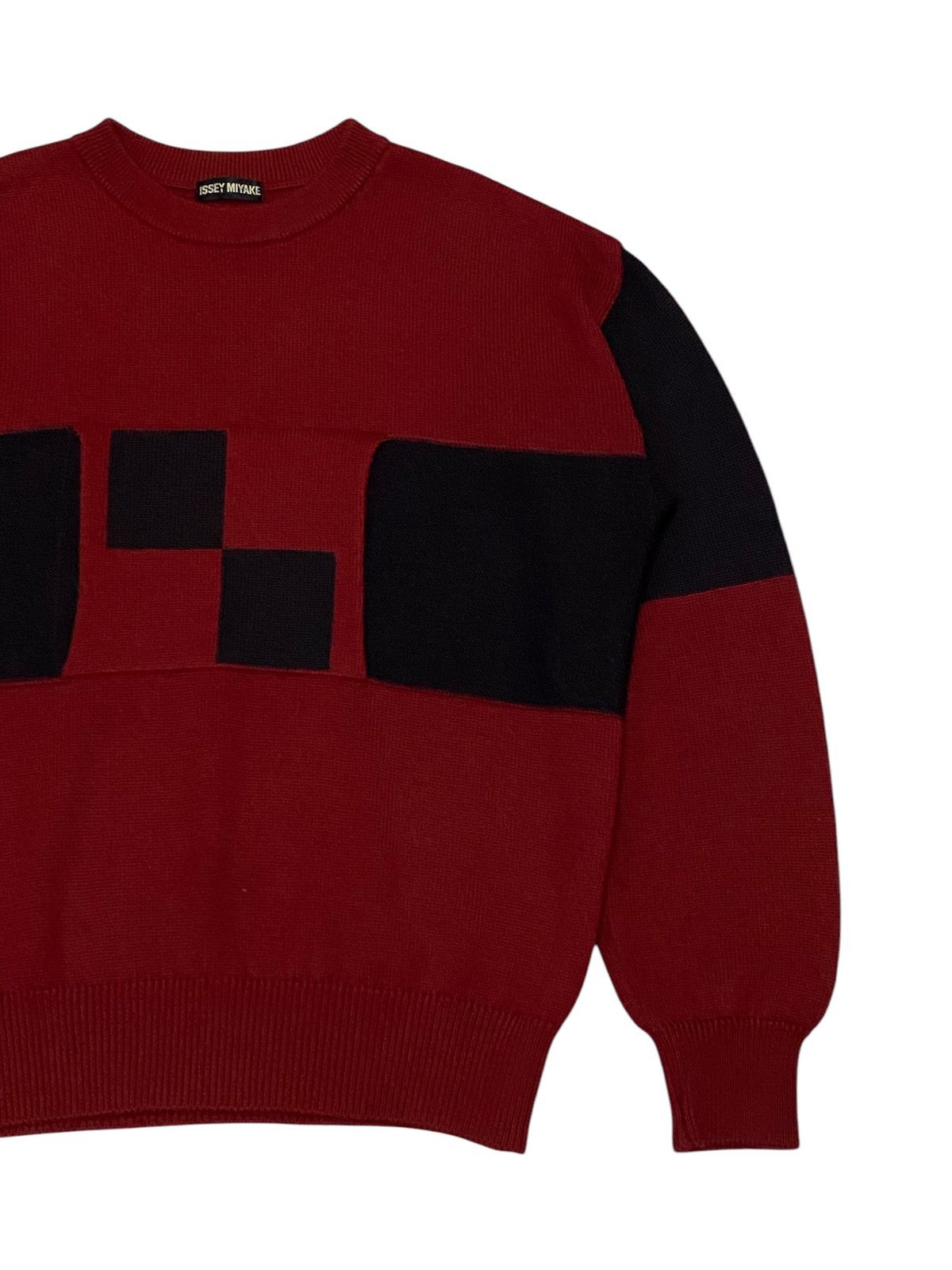 Issey Miyake Issey Miyake AW01 Checkered Turtleneck Knitted Sweater Size US M / EU 48-50 / 2 - 8 Thumbnail