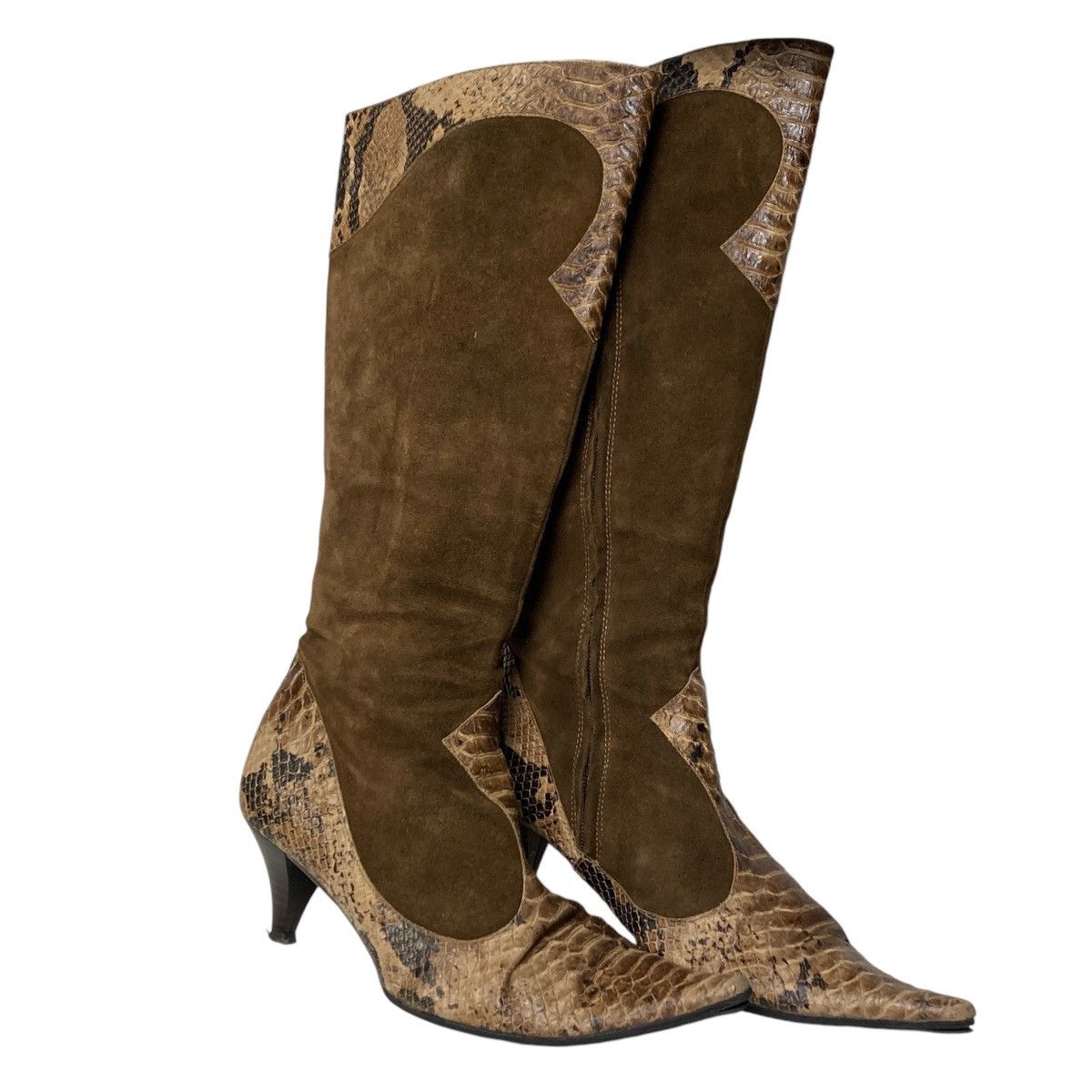 Japanese Brand Avant garde cobra style leather vintage y2k boots Size US 9 / IT 39 - 1 Thumbnail