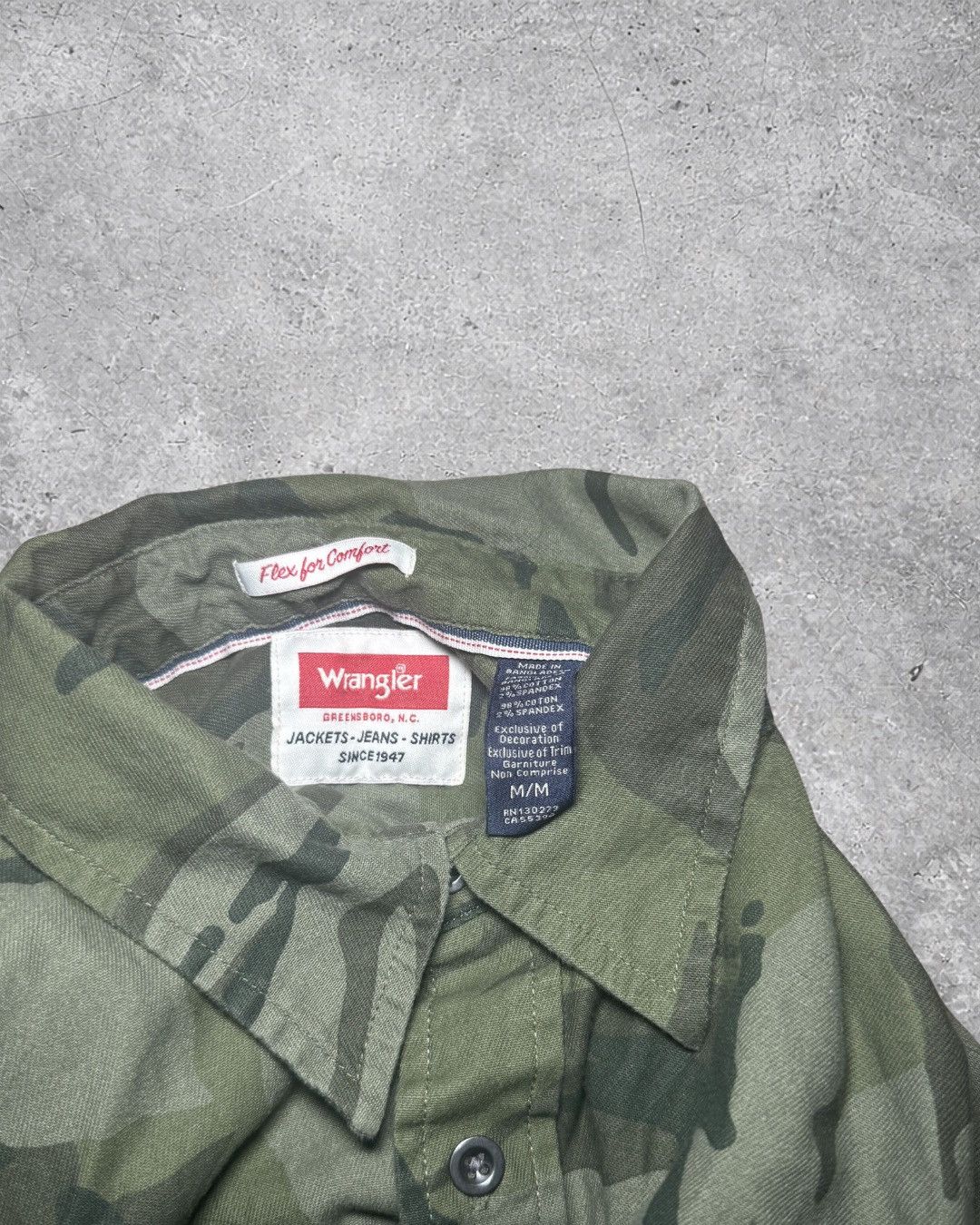 Wrangler Vintage Camo Wrangler Button Up Size US M / EU 48-50 / 2 - 2 Thumbnail