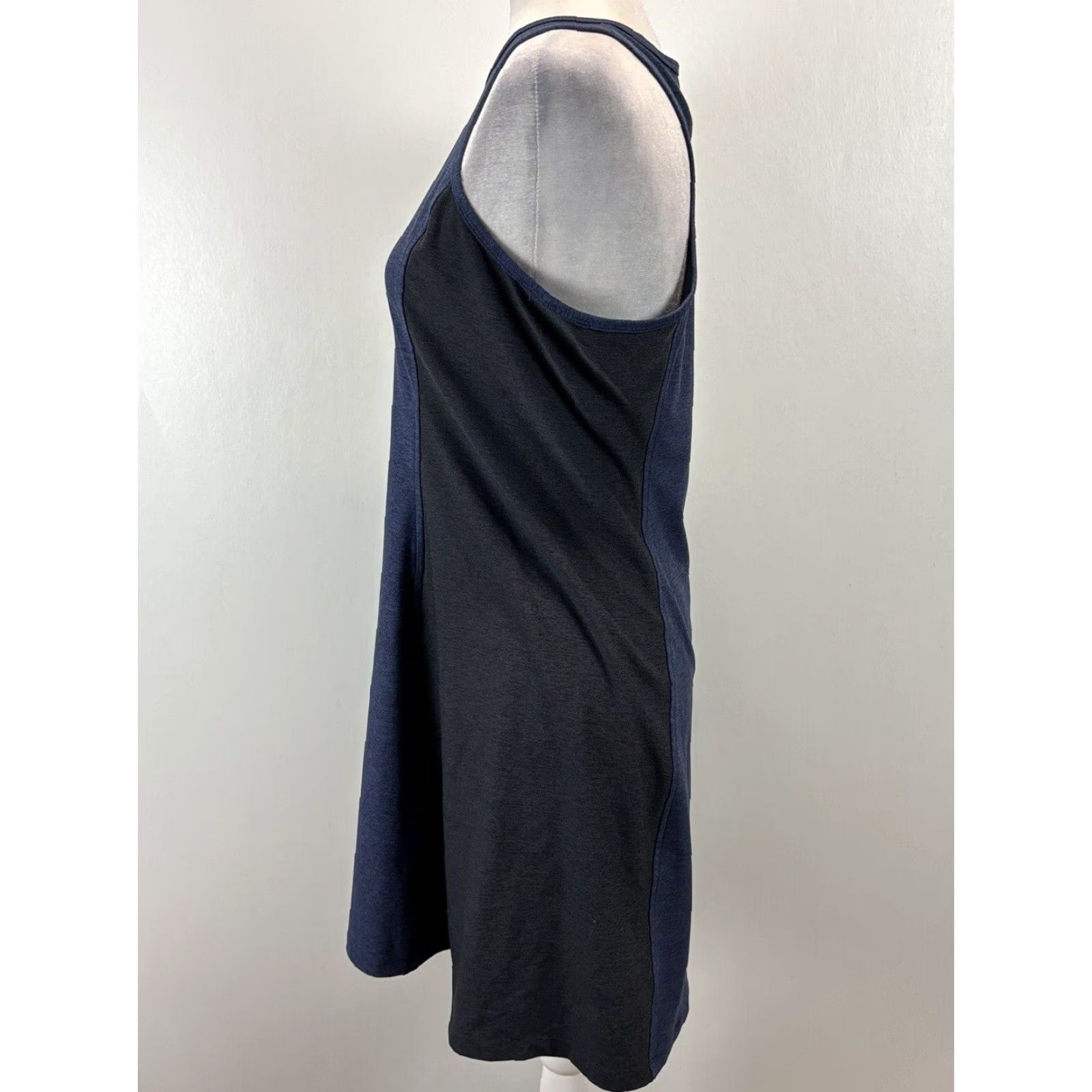 Outdoor Voices Outdoor Voices Athena Dress XL Blue Black Sleeveless Racerback Comfort Tank Dress Size XL / US 12-14 / IT 48-50 - 2 Thumbnail