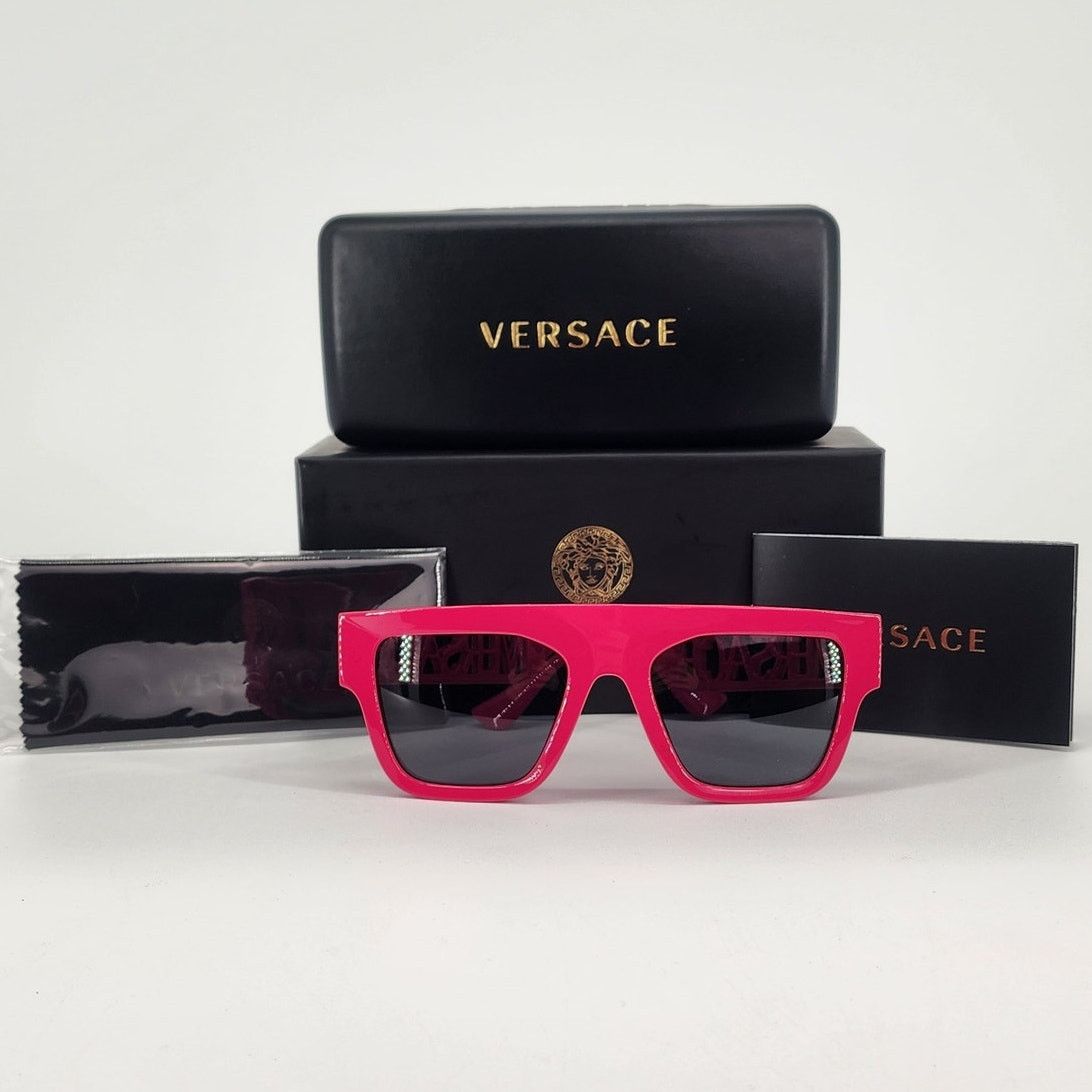 Versace Versace 90s Vintage Logo Bright Pink Unisex Sunglasses Size ONE SIZE - 13 Thumbnail