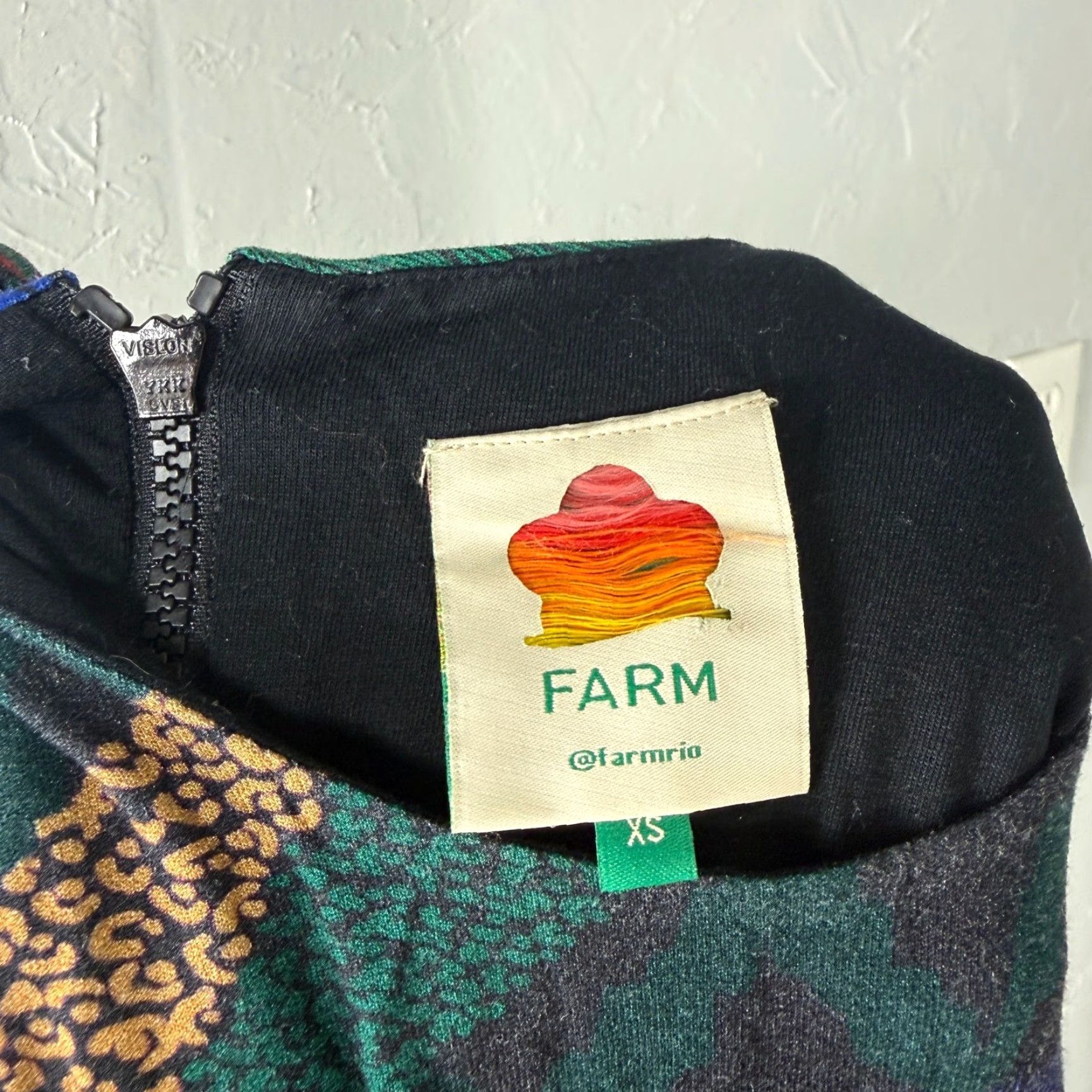 Farm Rio Farm Rio Dress Amazonia Night Midi XS Crew Neck Long Sleeve G3-6 Size XS / US 0-2 / IT 36-38 - 7 Thumbnail