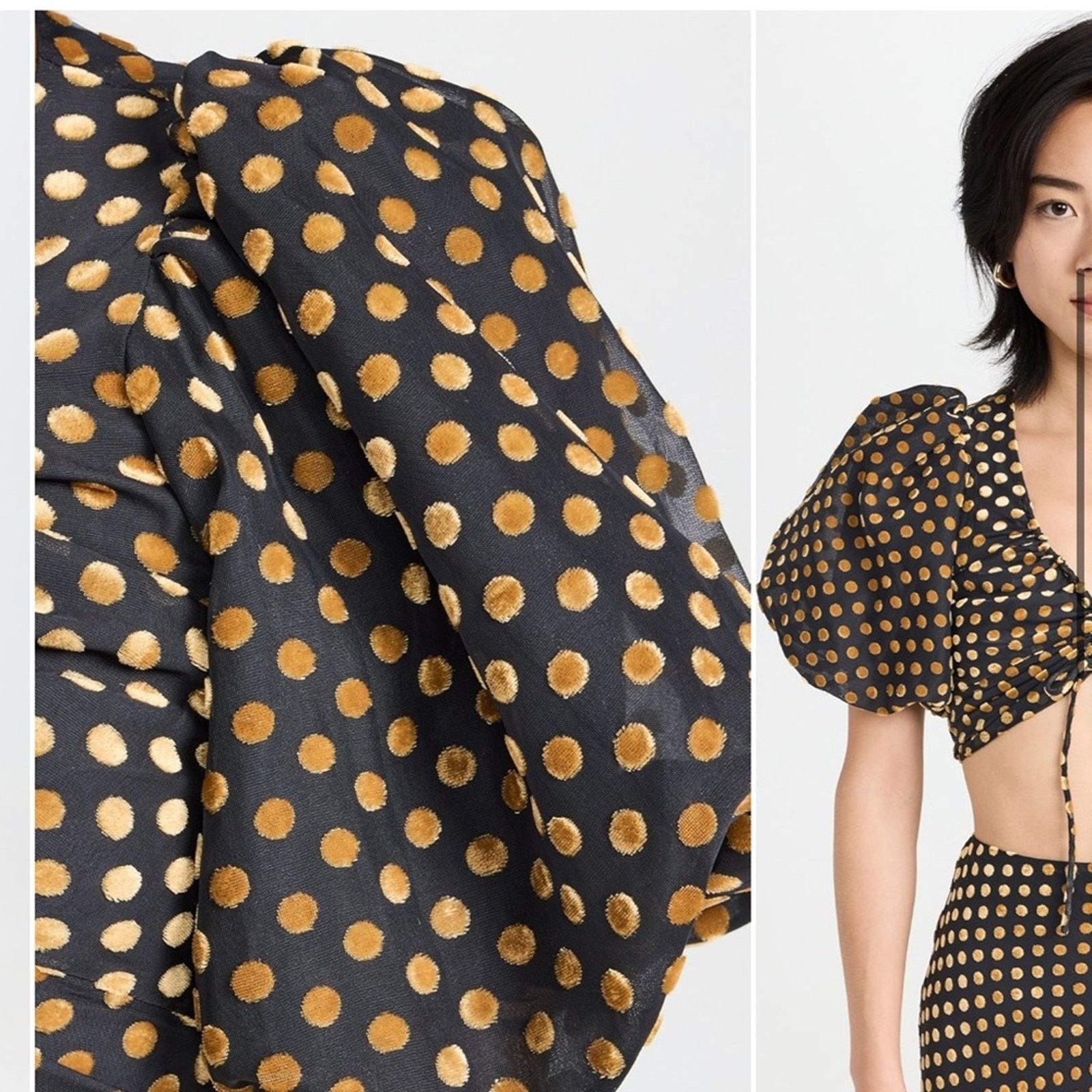 RHODE Rhode Lana Top in Dot Jacquard - NWT - Size 0 - Gold/Blue Size XS / US 0-2 / IT 36-38 - 4 Thumbnail