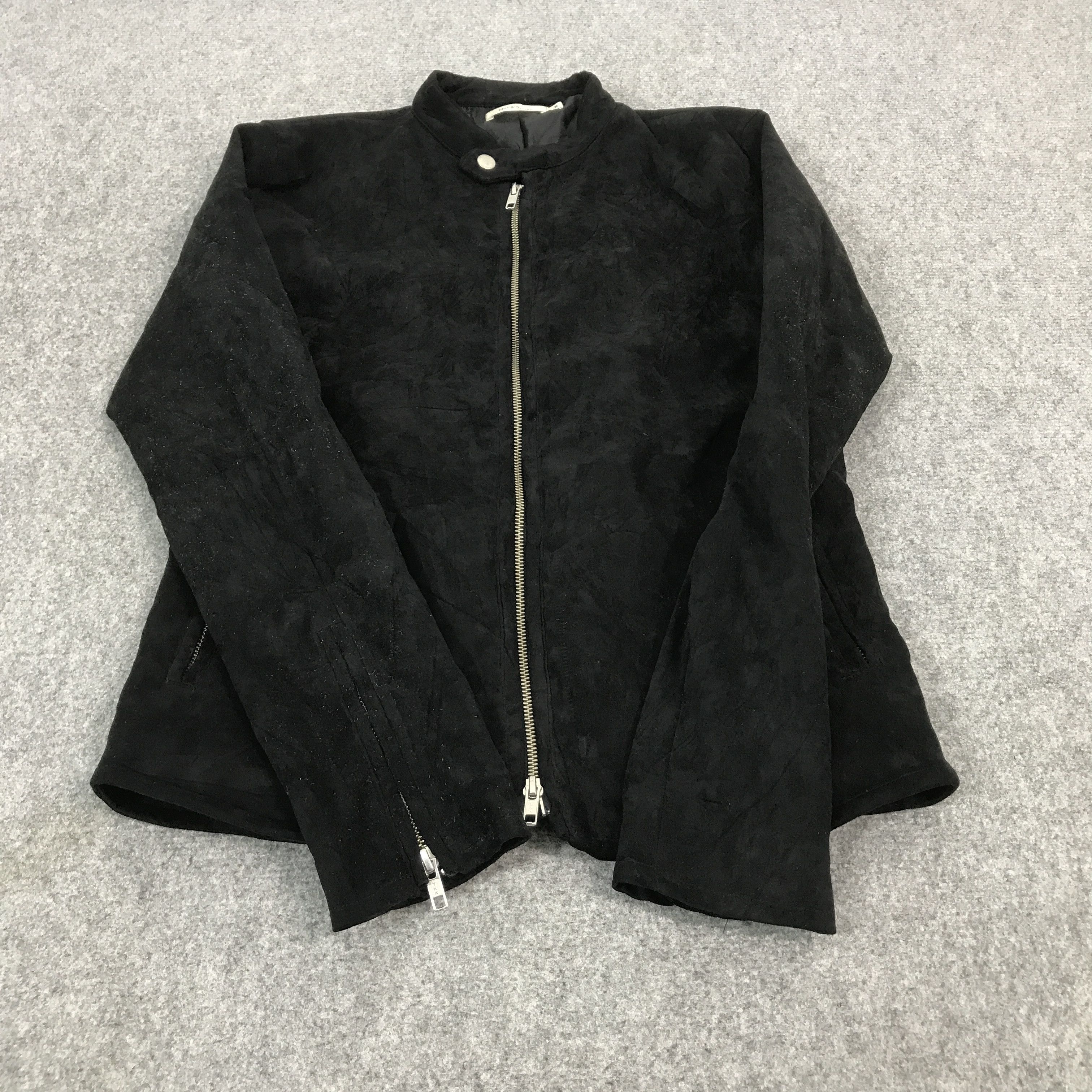 Japanese Brand BLACK BIKER STYLE PUNK ZIPPER HUB&SPOKE JACKET Size US M / EU 48-50 / 2 - 8 Thumbnail