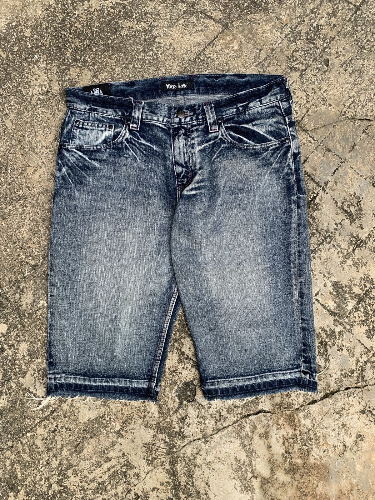 Other y2k Wildlife Japan Indigo Washed Wings Graphic Jorts Size 34" / US 12 / IT 48 - 3 Thumbnail
