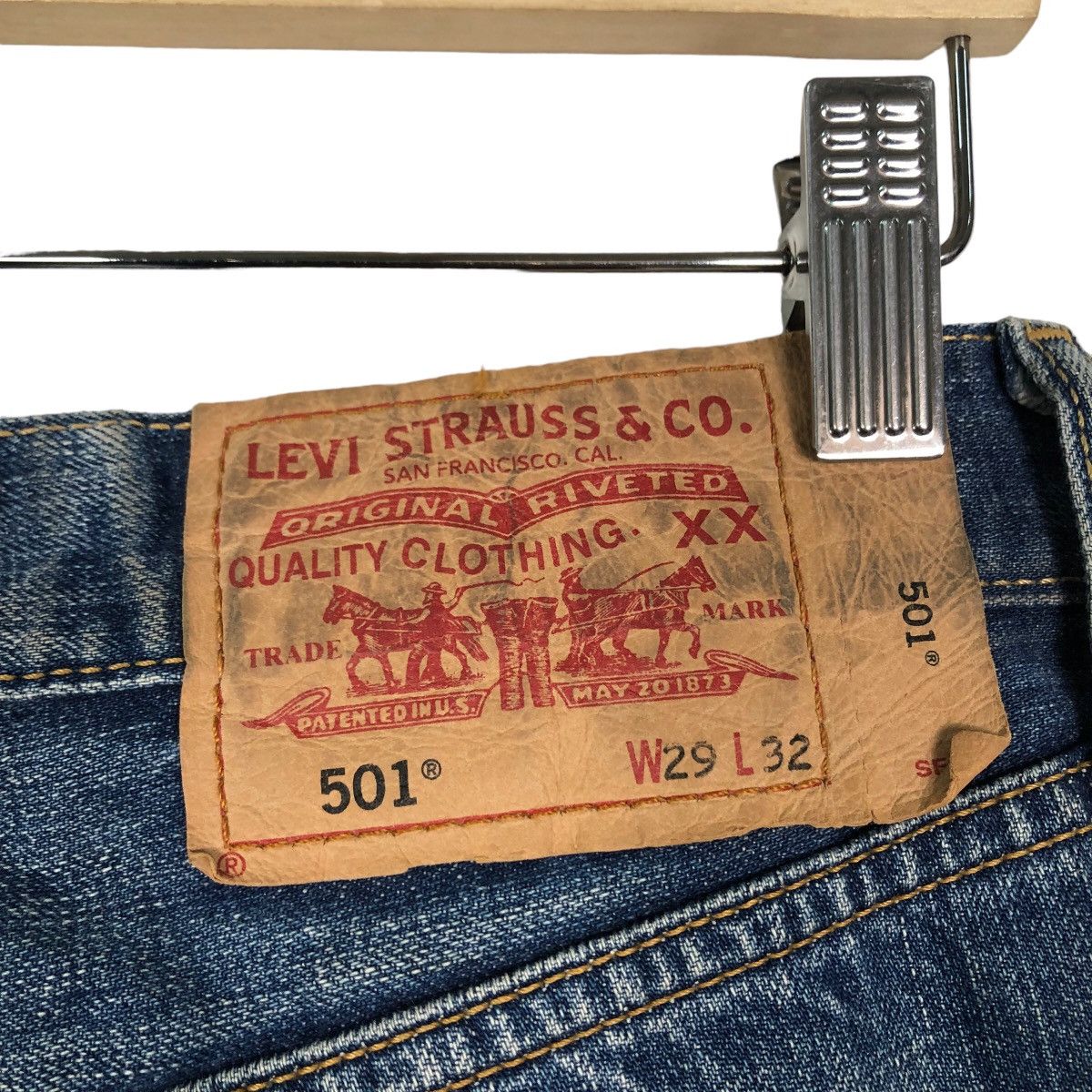 Levi's 🔥Vintage Levi’s 501 Butterfly Button Denim Jeans Size US 28 / EU 44 - 20 Thumbnail