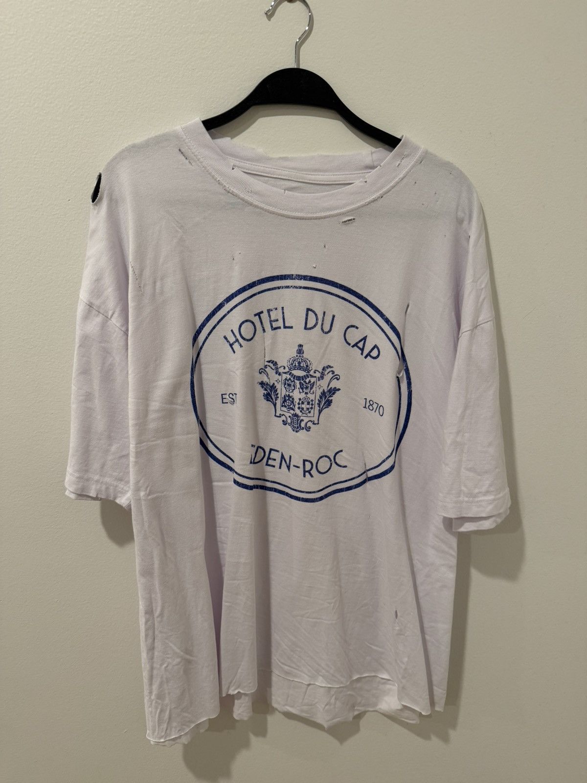 Other Hotel Du Cap Vintage JFK Tee (Crazy distressing) Size US XL / EU 56 / 4 - 1 Thumbnail