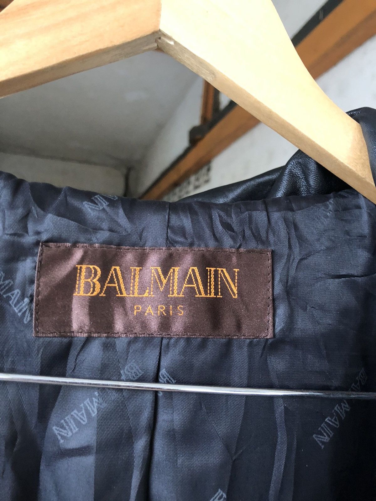 Balmain 🏴 Vintage Balmain Paris Soft Leather Long Jacket Wt Hoodie Size S / US 4 / IT 40 - 15 Thumbnail