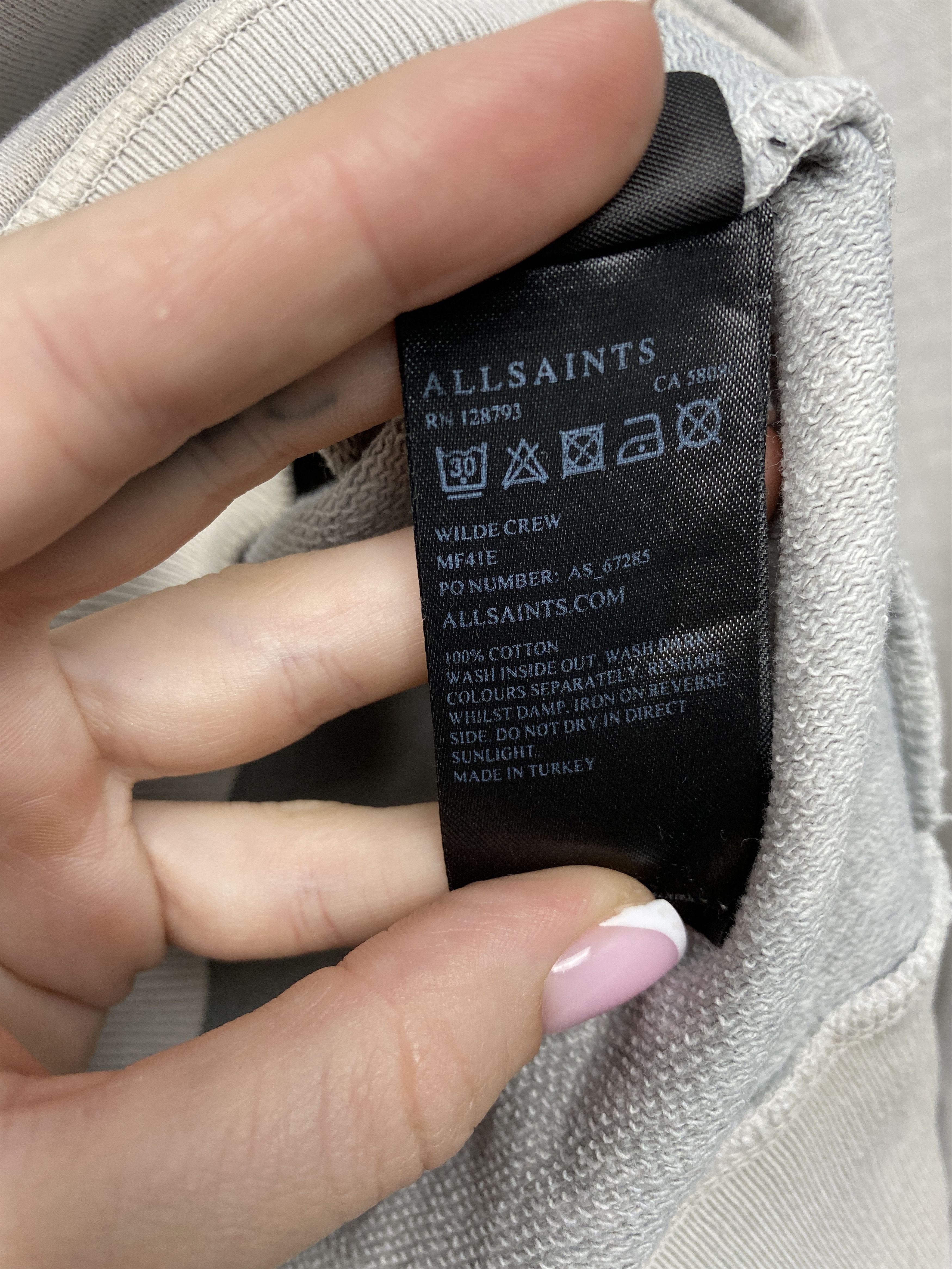 Allsaints Allsaints Vintage Mens Wilde Crew Neck Sweatshirt Y2K Size US XS / EU 42 / 0 - 6 Thumbnail