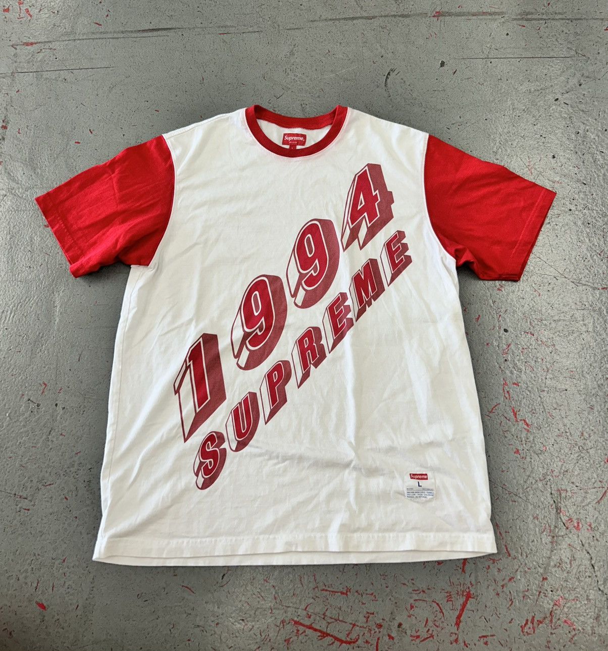 Supreme SUPREME Bevel Text Ringer T Shirt Size Large Size US L / EU 52-54 / 3 - 1 Thumbnail