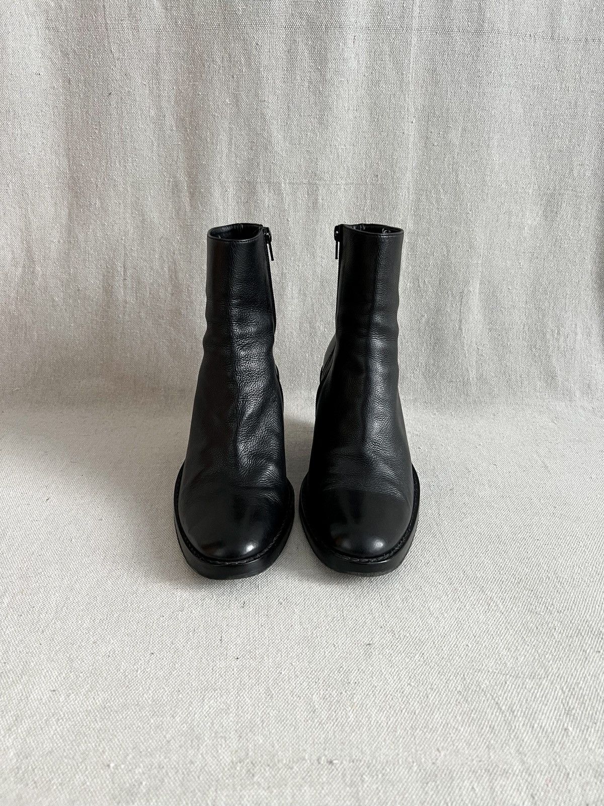 Ann Demeulemeester Ann Demeulemeester Baby Calf Cuban Heel Leather Ankle Boots Size US 9 / IT 39 - 3 Thumbnail