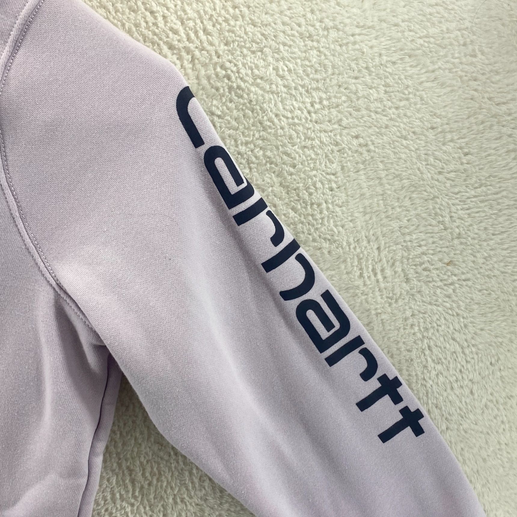 Carhartt VINTAGE Carhartt Lilac Purple Womens XL Hoodie Sweatshirt Relaxed Fit Hoody Pullover Pockets Size XL / US 12-14 / IT 48-50 - 3 Thumbnail