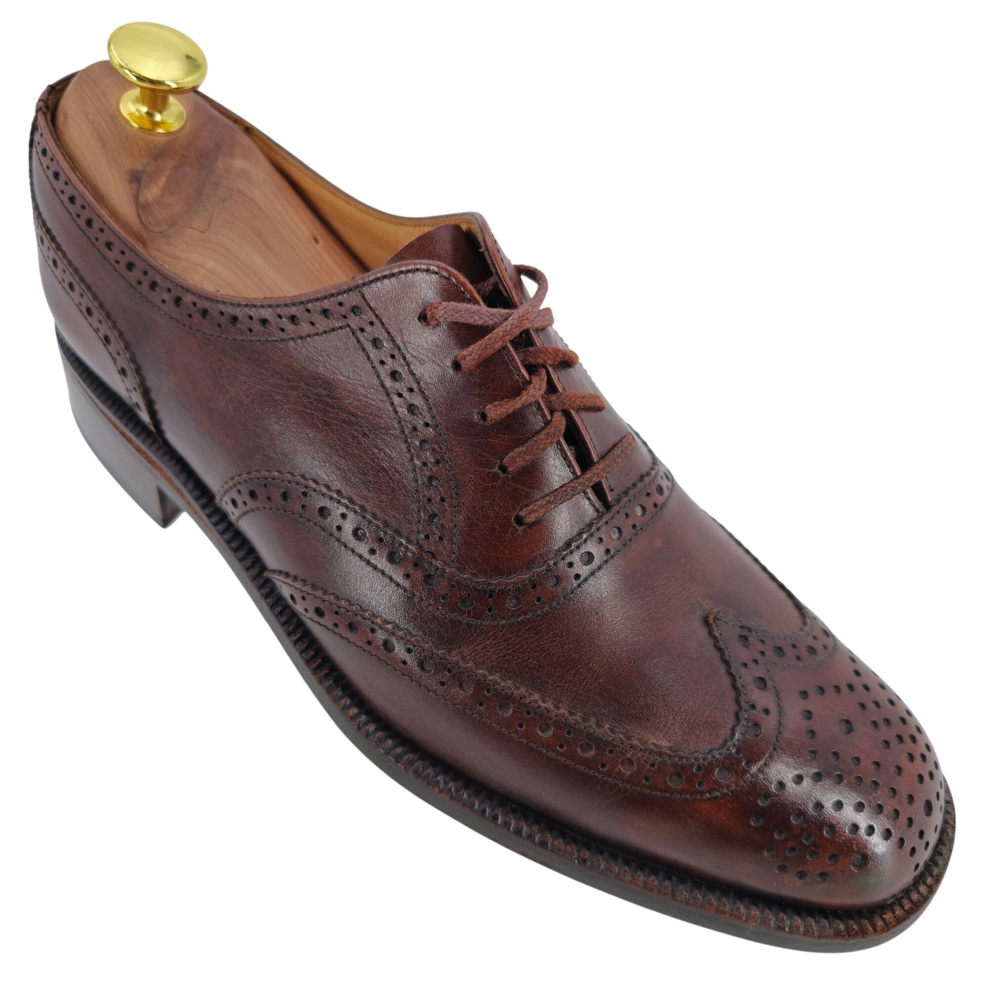 Bally Vintage Bally France Men's 7.5D Brown Leather Dress Shoes Size US 7.5 / EU 40-41 - 1 Thumbnail