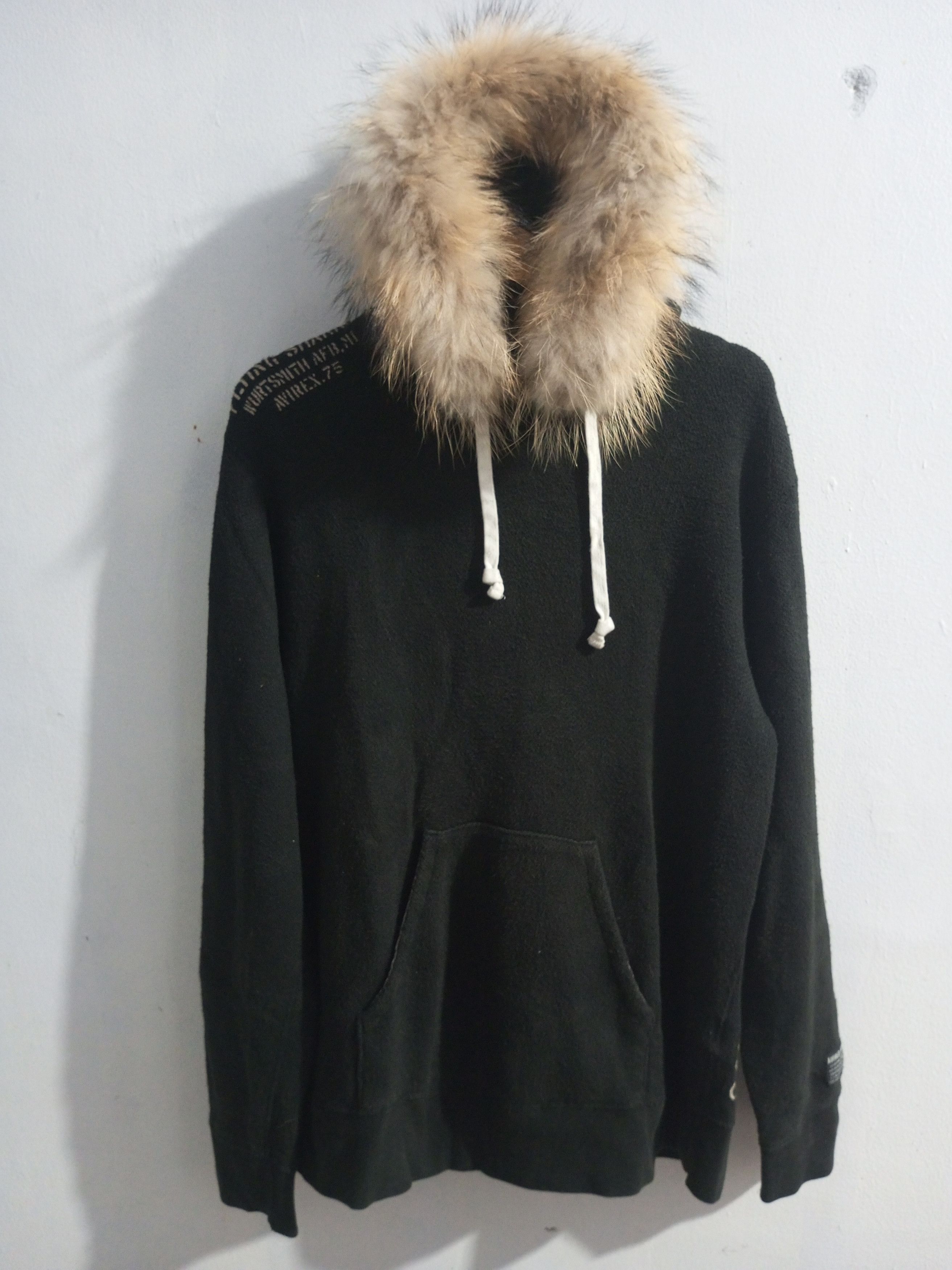 Japanese Brand Vintage avirex fighter fur hoodie Size US XL / EU 56 / 4 - 1 Thumbnail