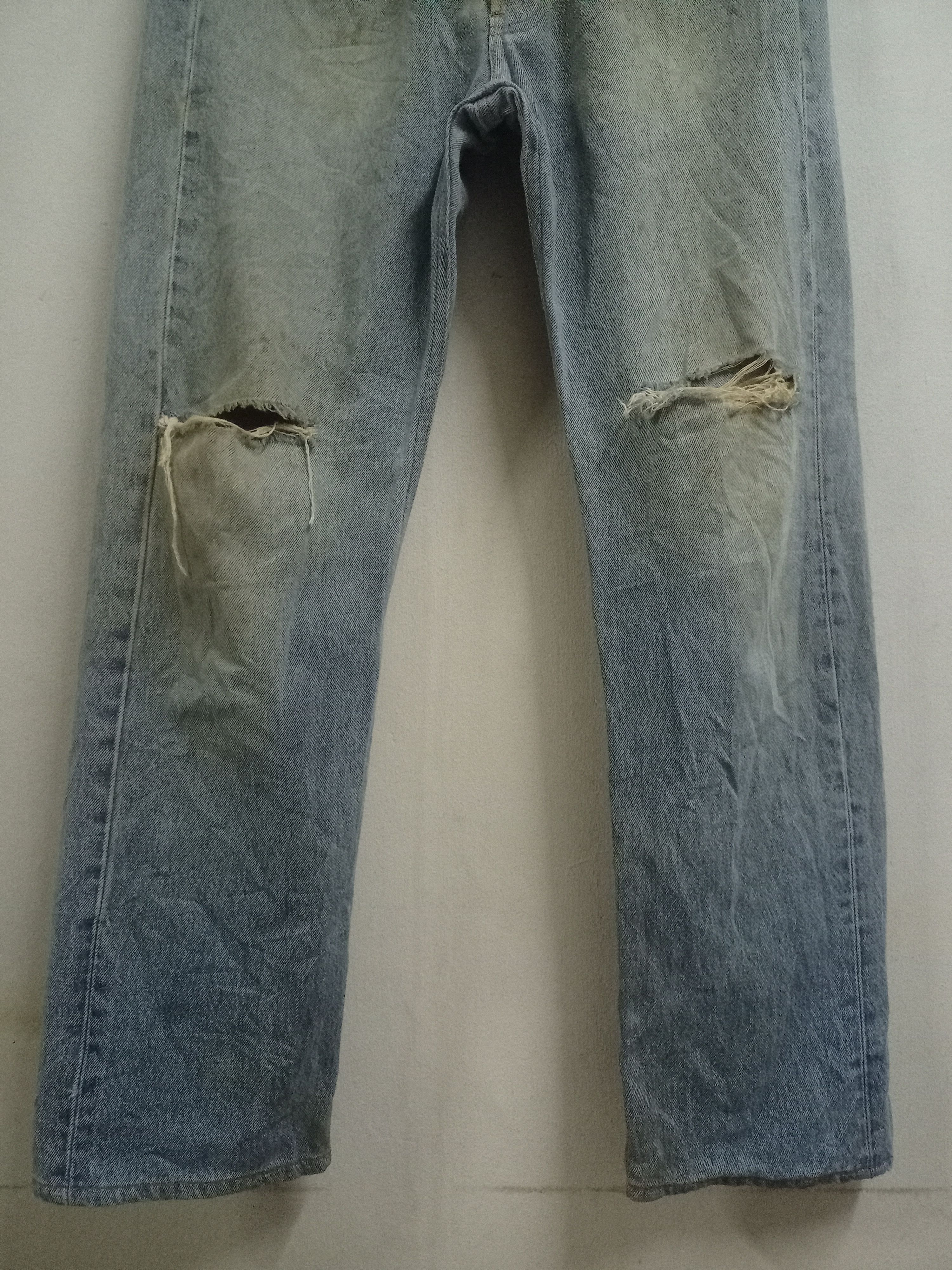 Levi's Vintage 90s Levis 501 Mud Wash Distressed Loose Jeans 32x29 Size US 32 / EU 48 - 6 Thumbnail