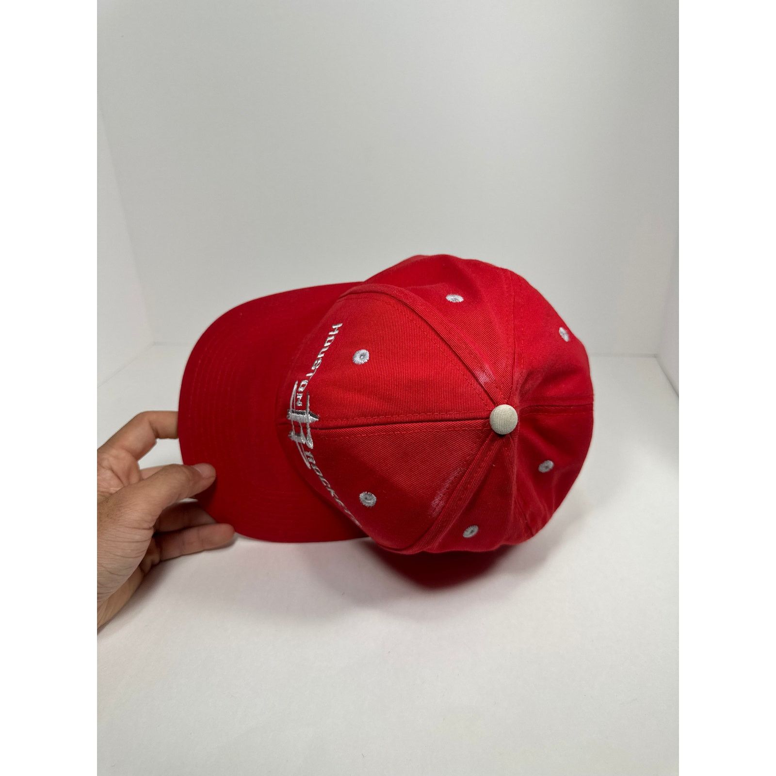 NBA × Vintage Vintage Houston Rockets Snapback Hat NBA 90s Red Embroidered Size ONE SIZE - 7 Thumbnail