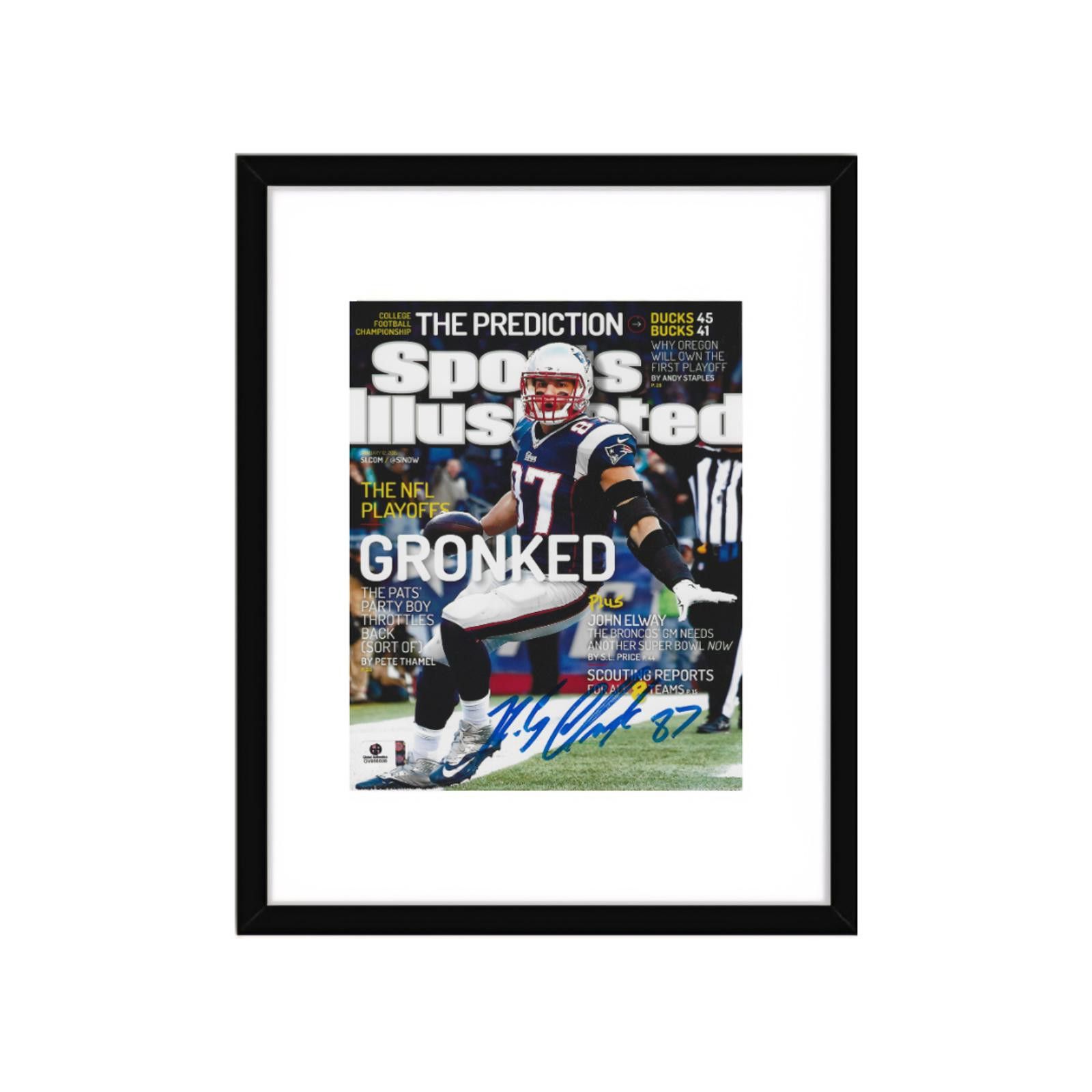 Other Rob Gronkowski Patriots Autographed 8x10 Photo coa W/Frame Size ONE SIZE - 2 Thumbnail