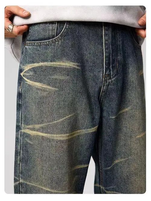 VIBE Vintage street striped washed and faded loose jeans Size US 36 / EU 52 - 5 Thumbnail