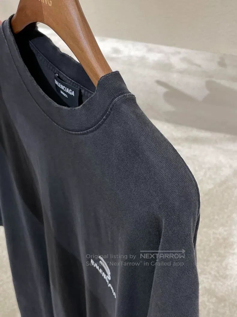 Balenciaga Balenciaga Double Hook Embroidery Logo Crew Neck Short Sle Size US S / EU 44-46 / 1 - 3 Thumbnail