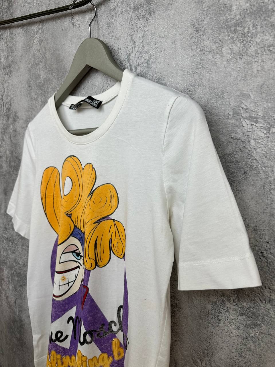 Love Moschino Love Moschino Bling Bling Baby Graphic T-Shirt White Cartoon Size S / US 4 / IT 40 - 5 Thumbnail