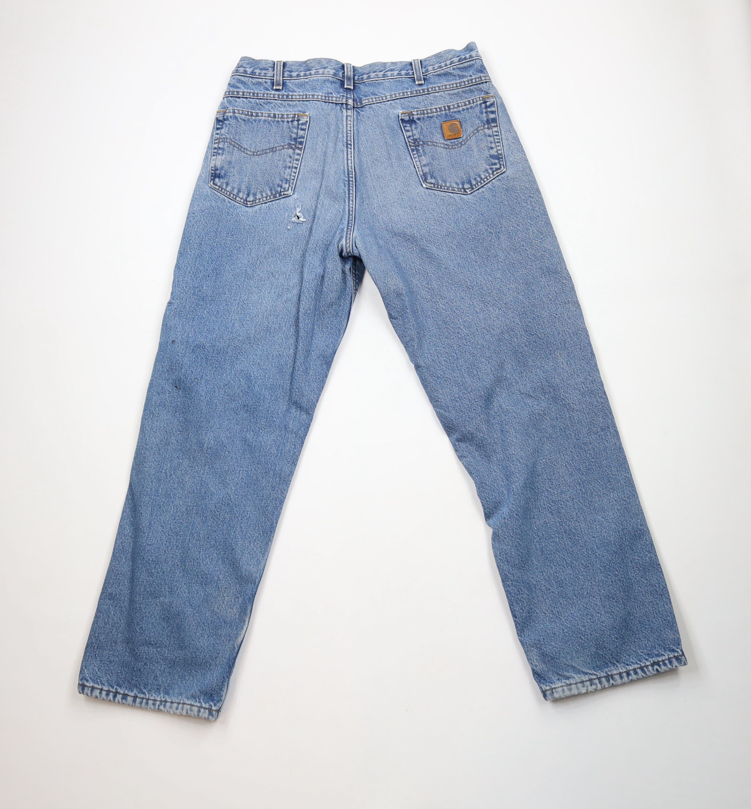 Carhartt × Vintage Vintage Y2K Carhartt Relaxed Fit Fleece Lined Wide Leg Jeans Size US 36 / EU 52 - 9 Thumbnail