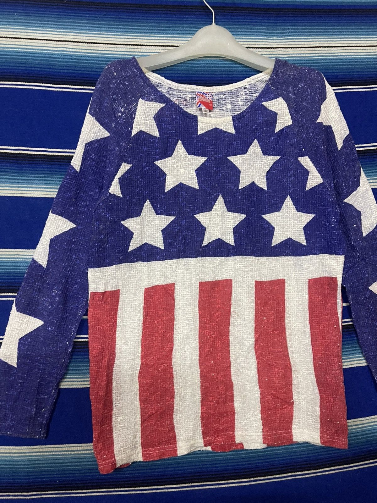 Designer × Japanese Brand VERY RARE 🔥 Co&Lu American Flag Tshirt Size ONE SIZE - 4 Thumbnail