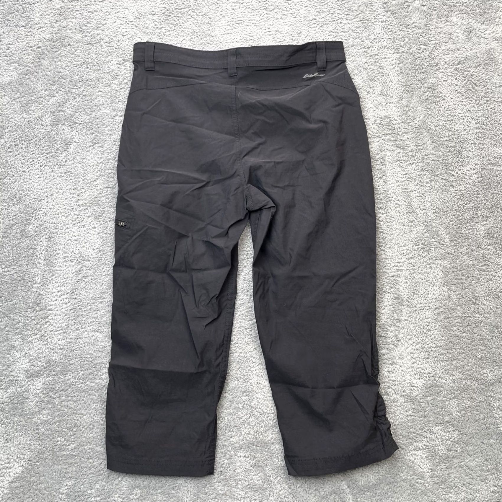 Eddie Bauer Eddie Bauer Womens 12 Black Capri Cargo Rainier Pants Water Resistant Ripstop Size 24" / US 00 / IT 34 - 2 Thumbnail