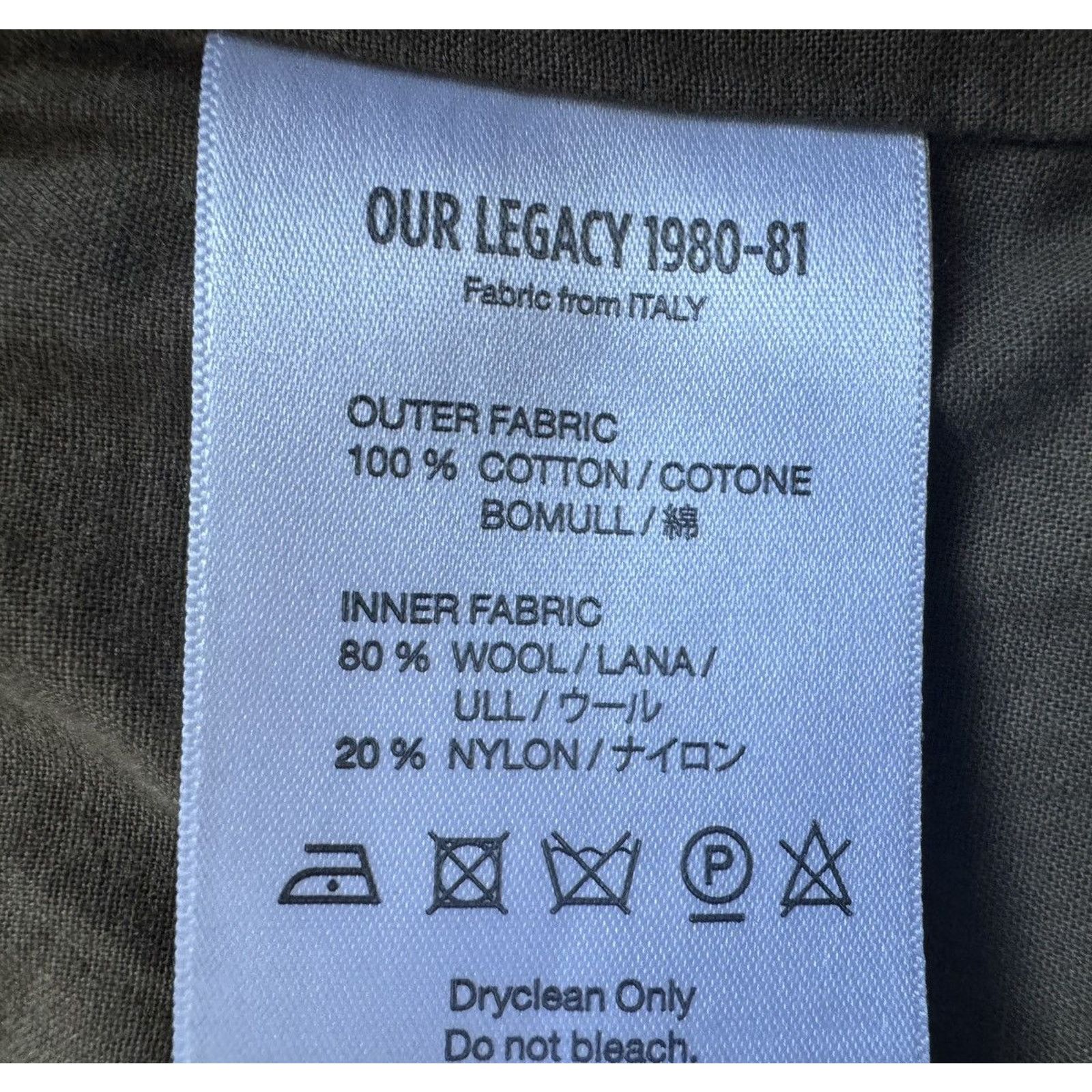 Our Legacy Our Legacy Olive Vintage Oil Shield Waxed jacket Size US L / EU 52-54 / 3 - 9 Thumbnail