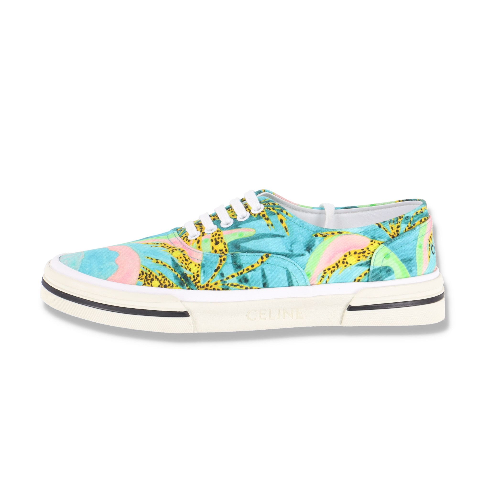 Celine × Hedi Slimane Tyson Reeder Printed Elliot Trainers Size US 8 / IT 38 - 1 Thumbnail
