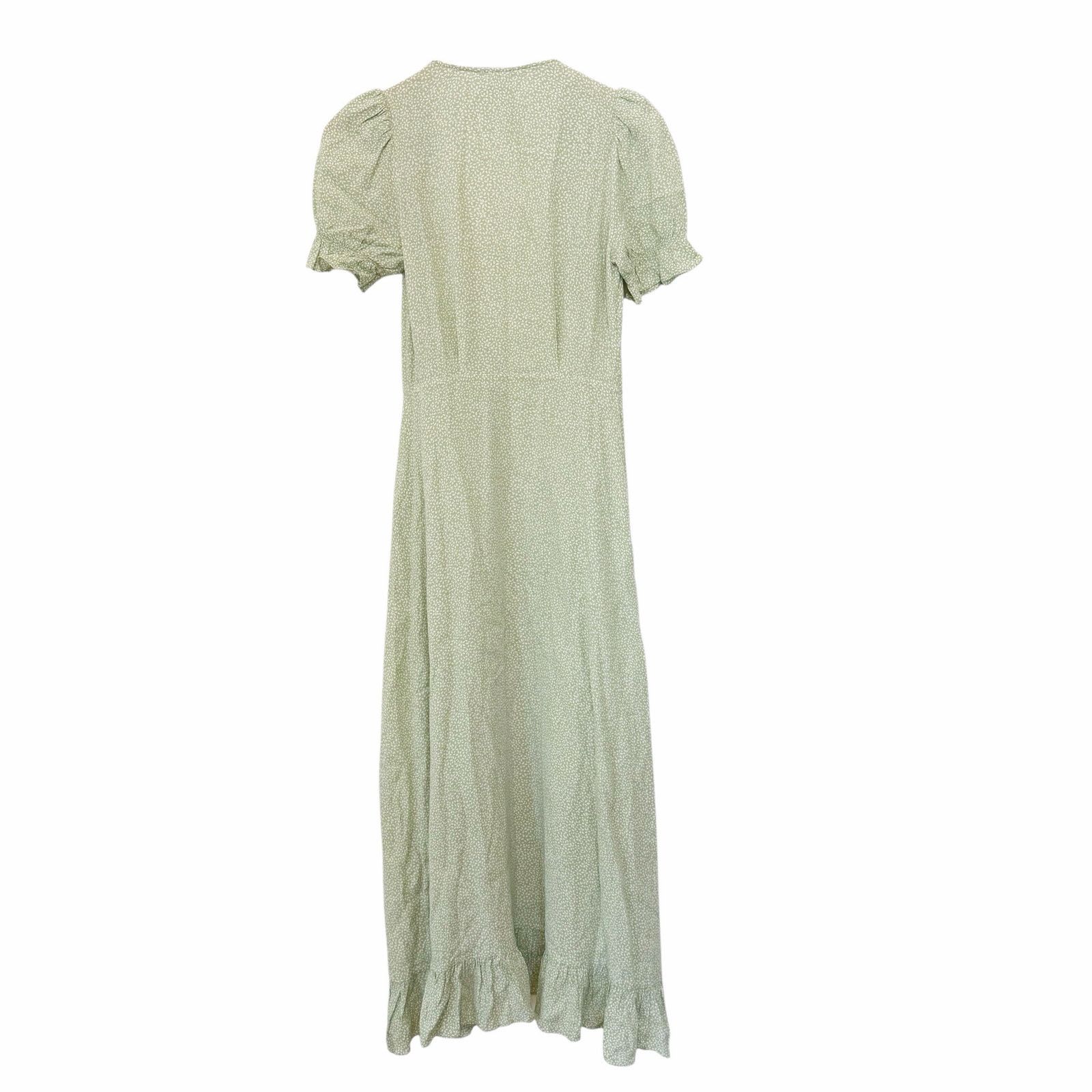 & Other Stories & Other Stories Green Floral Ruffled Maxi Wrap Dress Sz 0 Size XS / US 0-2 / IT 36-38 - 6 Thumbnail