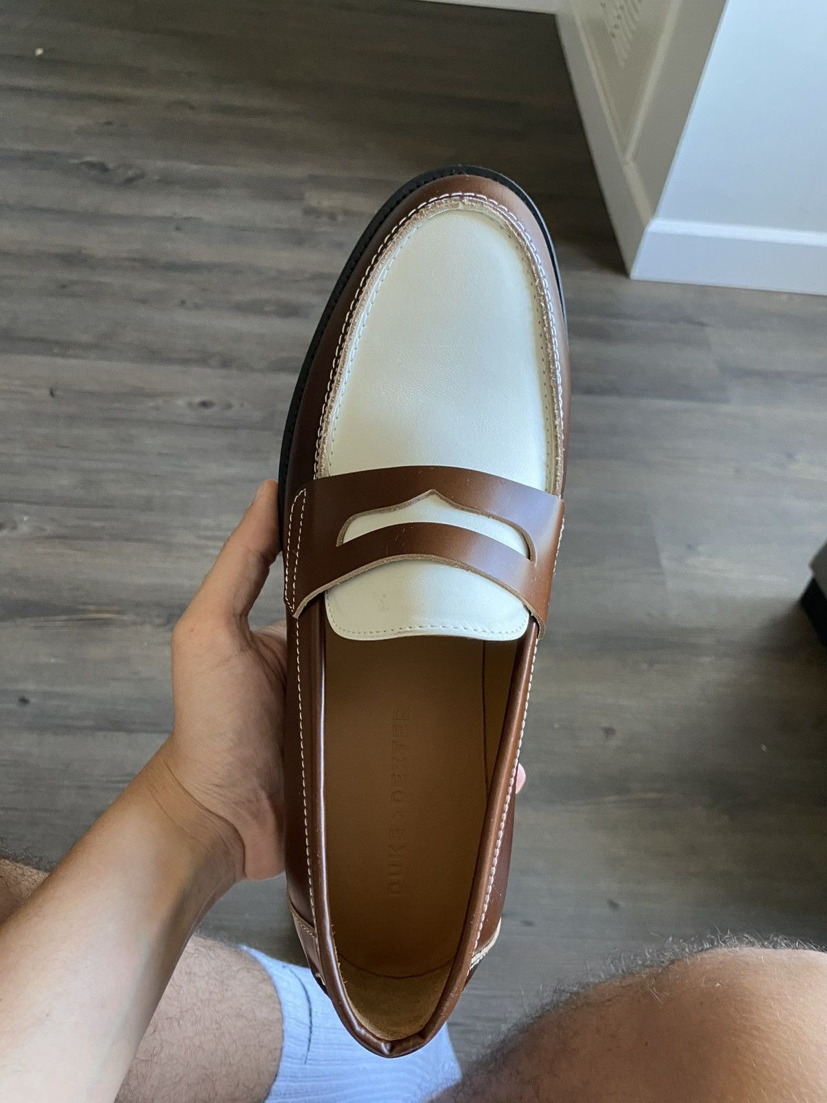 DUKE + DEXTER Wilde Chestnut + White Penny Loafer - Men’s Size US 9 / EU 42 - 3 Thumbnail