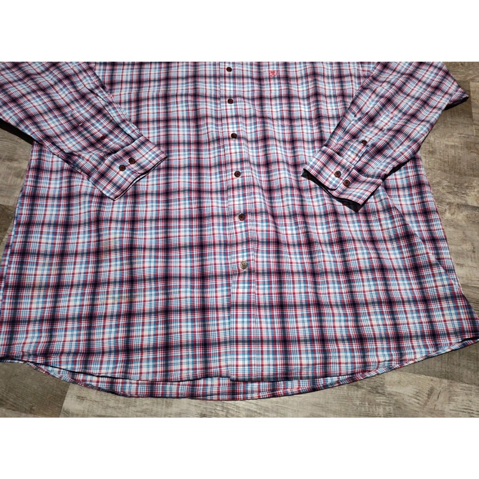 Ariat Ariat Pro Series Matthew Shirt Men's 2XL XXL Plaid Long Sleeve Button Down EUC Size US XXL / EU 58 / 5 - 2 Thumbnail