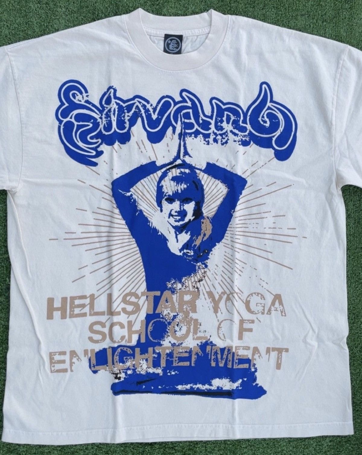 HELLSTAR HELLSTAR STUDIO Yoga Tee Blue / White | Grailed
