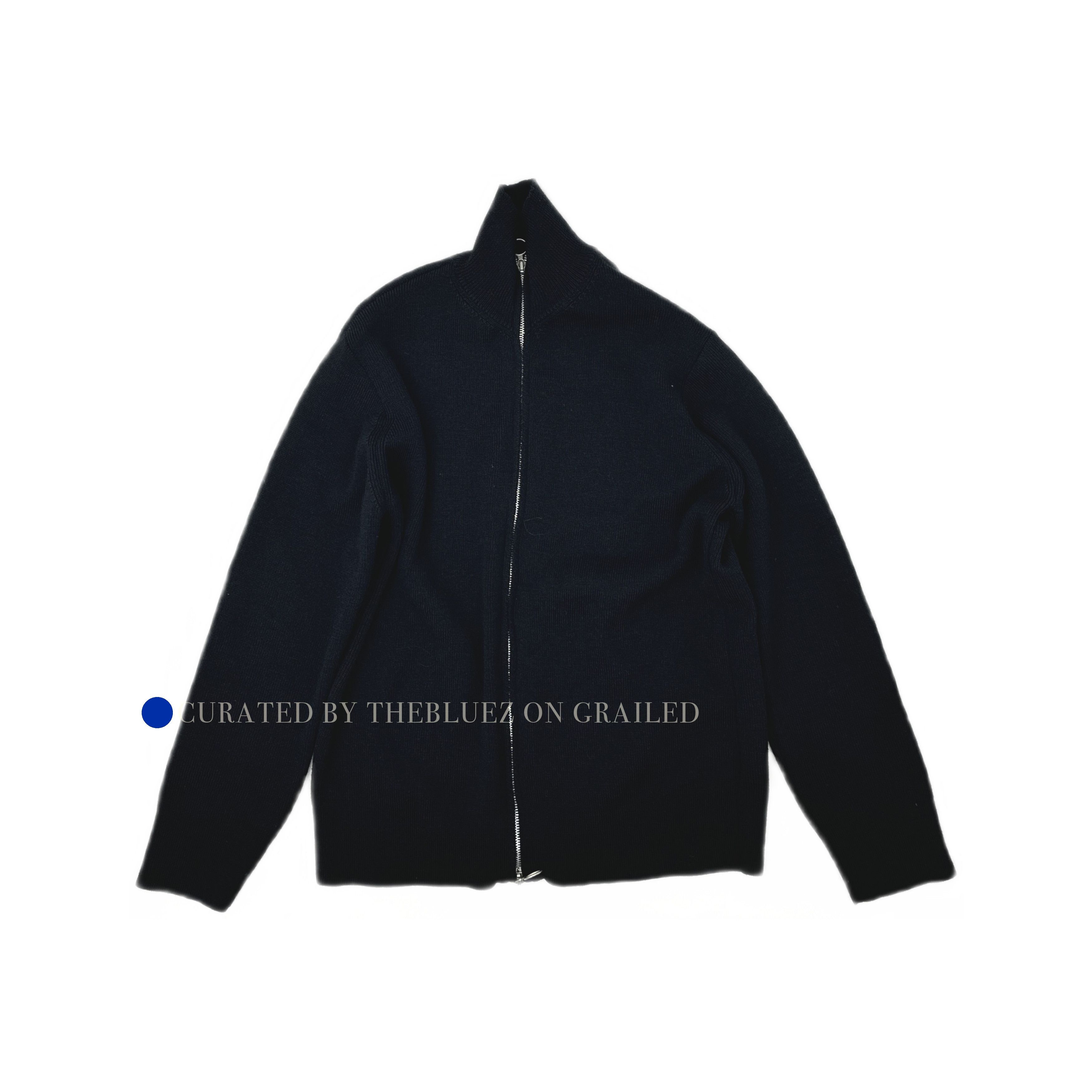 Our Legacy ss19 shrunken full zip polo • solotex black mesh • 48 