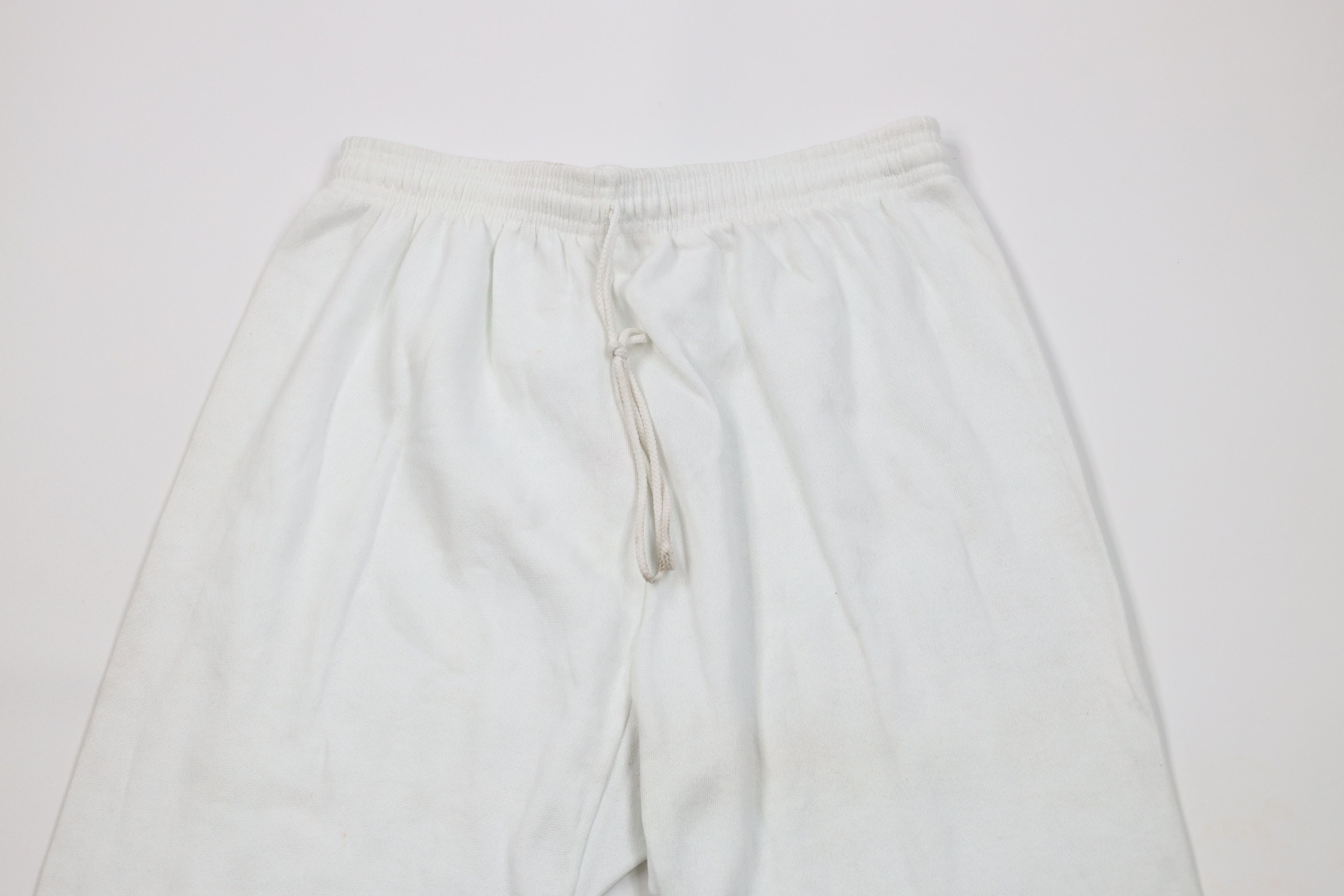 Vintage Vintage 90s Streetwear Sweatpants Joggers Pants White USA Size US 36 / EU 52 - 2 Thumbnail