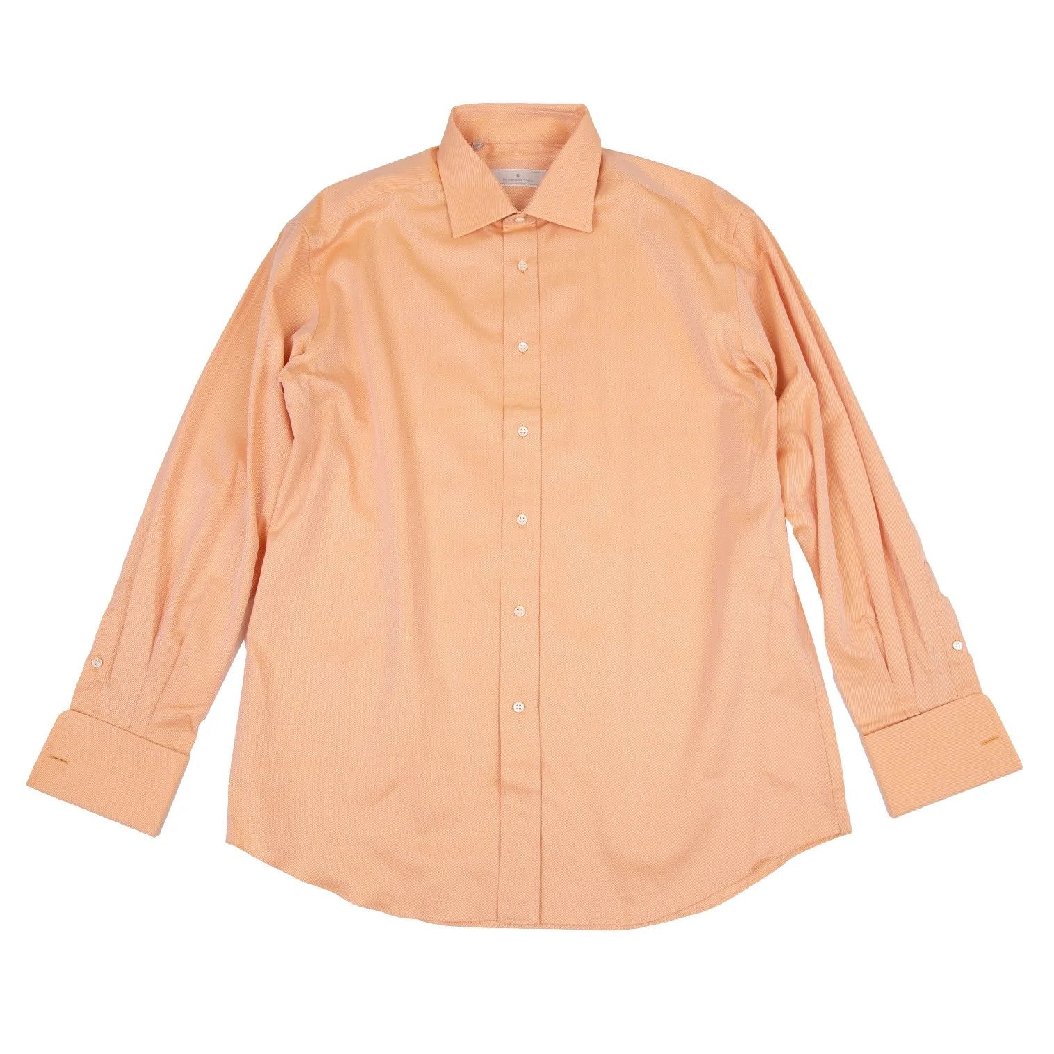 Dries Van Noten Cotton Double Cuff Long Sleeve Shirt in Light Orange Size US XXS / EU 40 - 1 Thumbnail