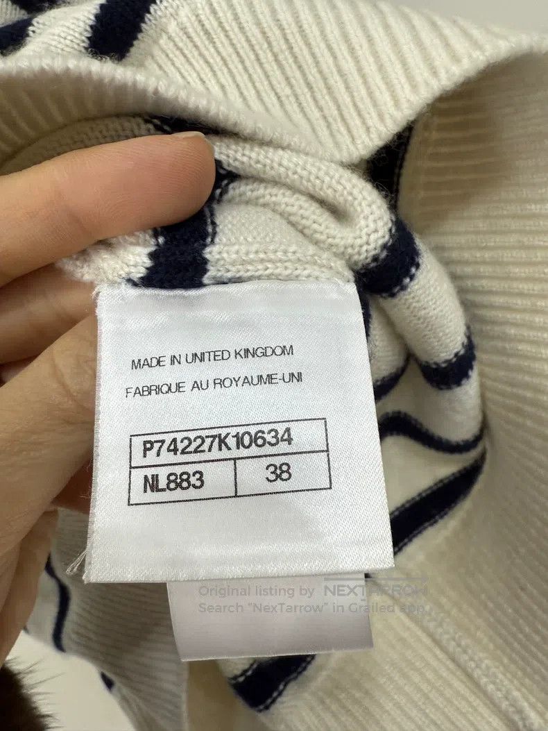 Chanel Chanel 23C sequin double C logo striped lace knitted sweat Size XS / US 0-2 / IT 36-38 - 6 Thumbnail