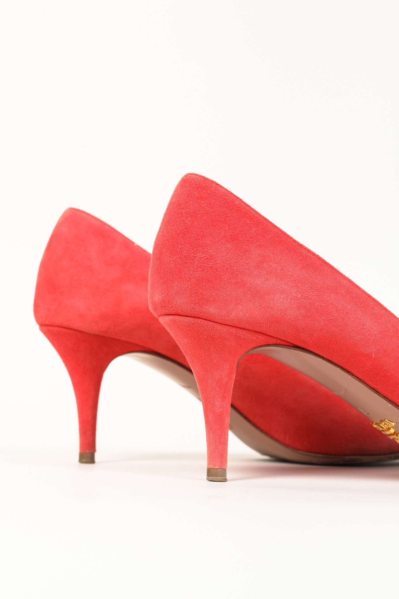 Prada Prada Coral Suede Pointed-Toe Pumps Size US 7.5 / IT 37.5 - 5 Thumbnail