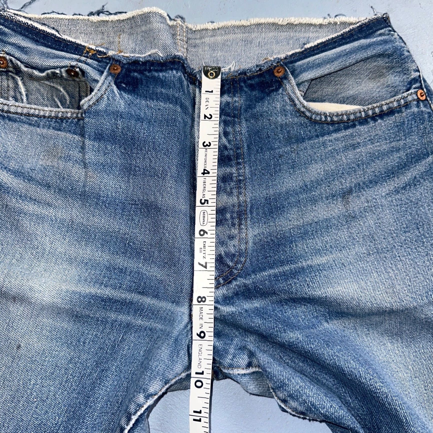 Levi's Levis 501 XX Vintage 80s Redline Selvedge Jeans Med Wash 31x36 USA Denim Cotton Blue Size US 31 - 6 Thumbnail