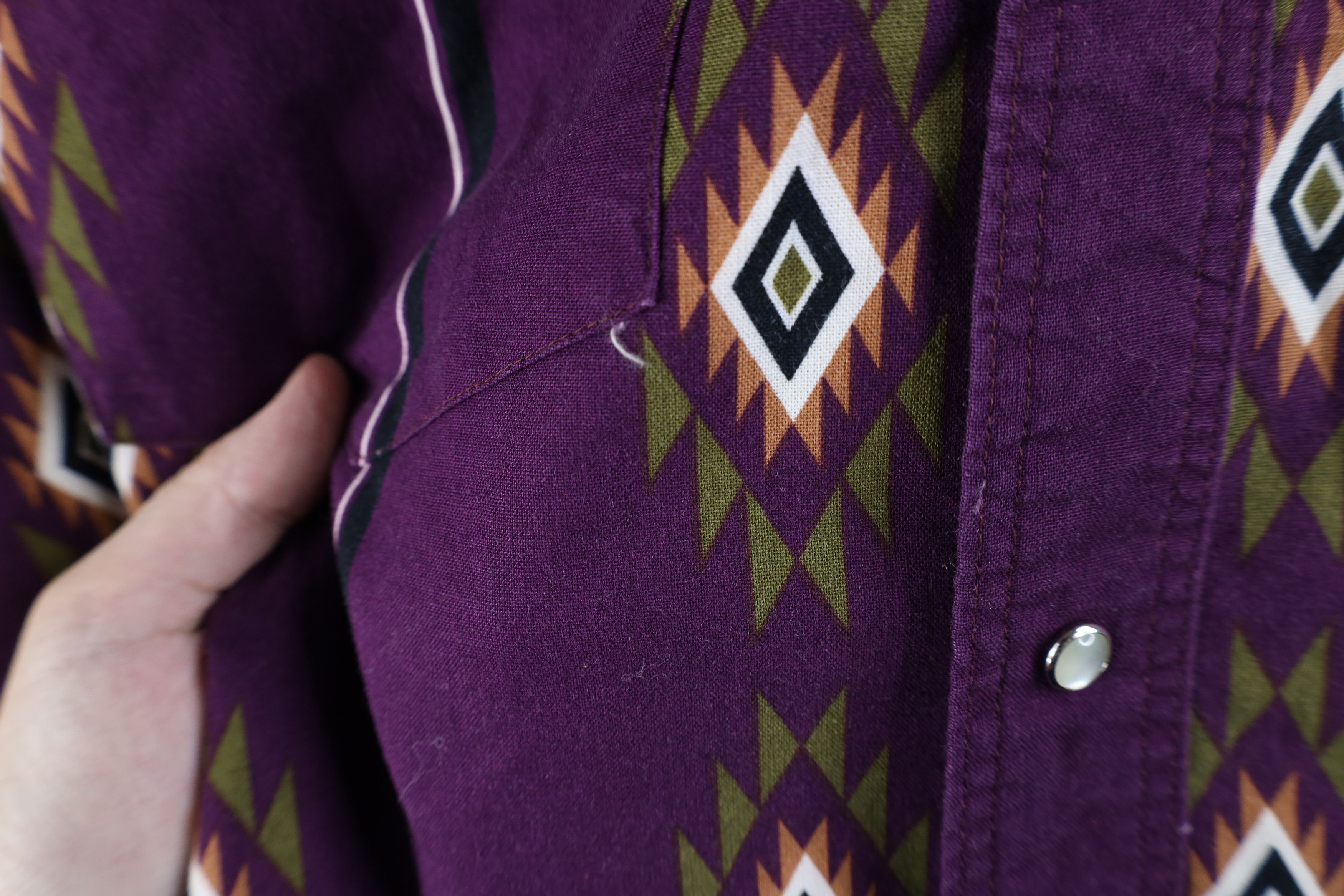 Vintage × Wrangler Vintage 90s Wrangler Southwestern Cowboy Rodeo Button Shirt Size US XL / EU 56 / 4 - 7 Thumbnail