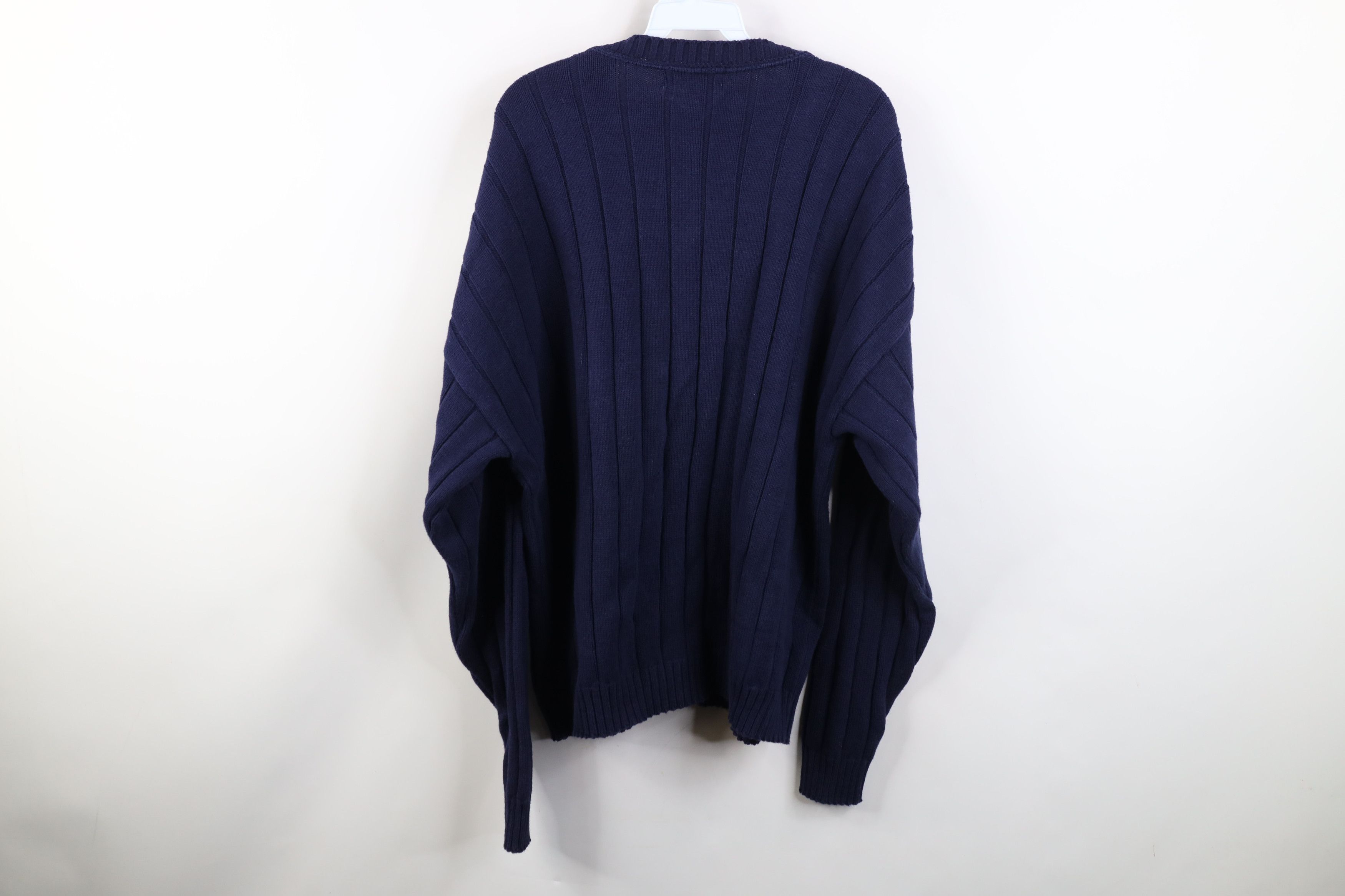 Vintage Vintage 90s Streetwear Cotton Ribbed Knit Cardigan Sweater Size US L / EU 52-54 / 3 - 9 Thumbnail